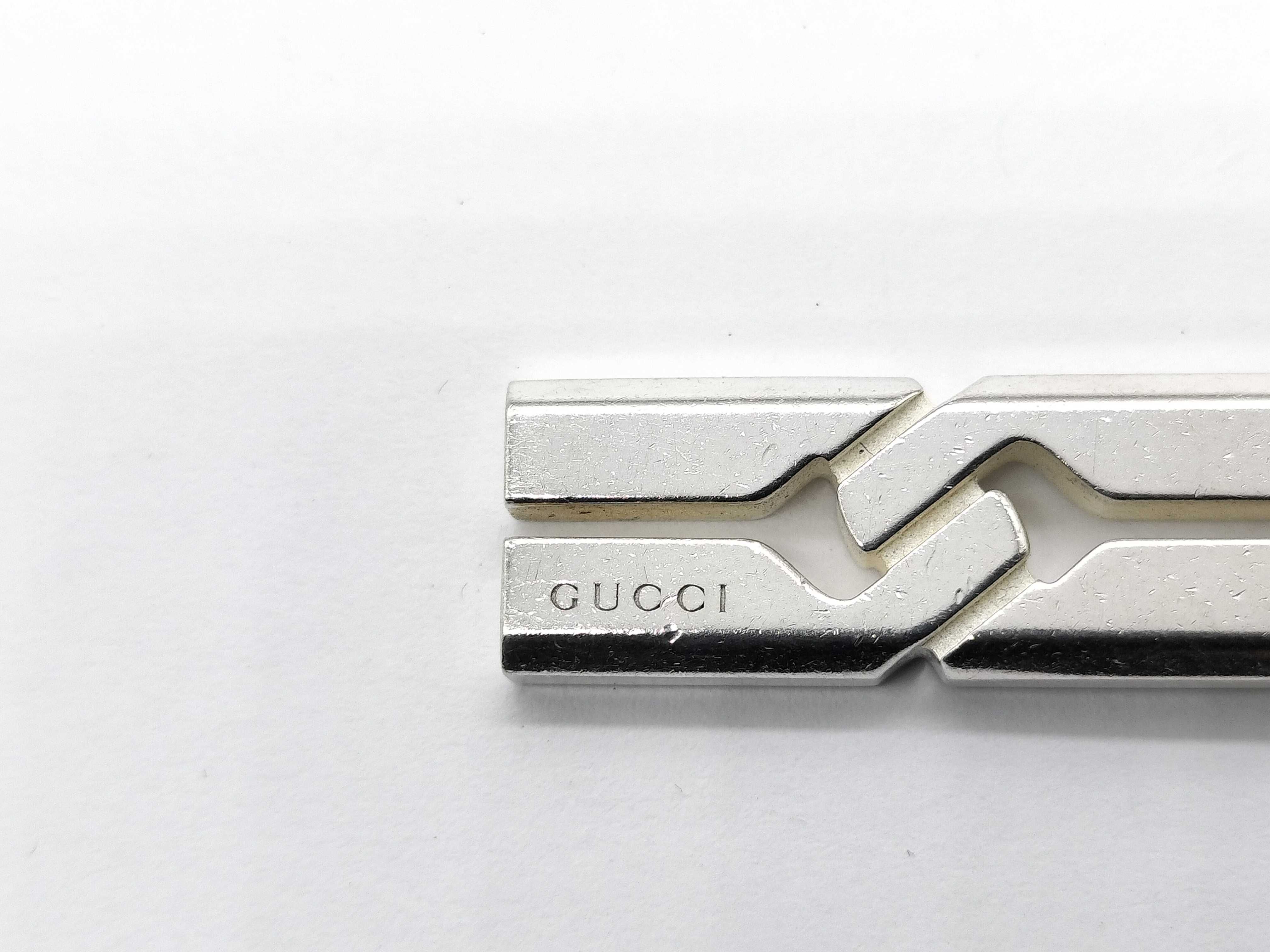 Gucci Sterling Silver Knot Infinity Pendant Necklace