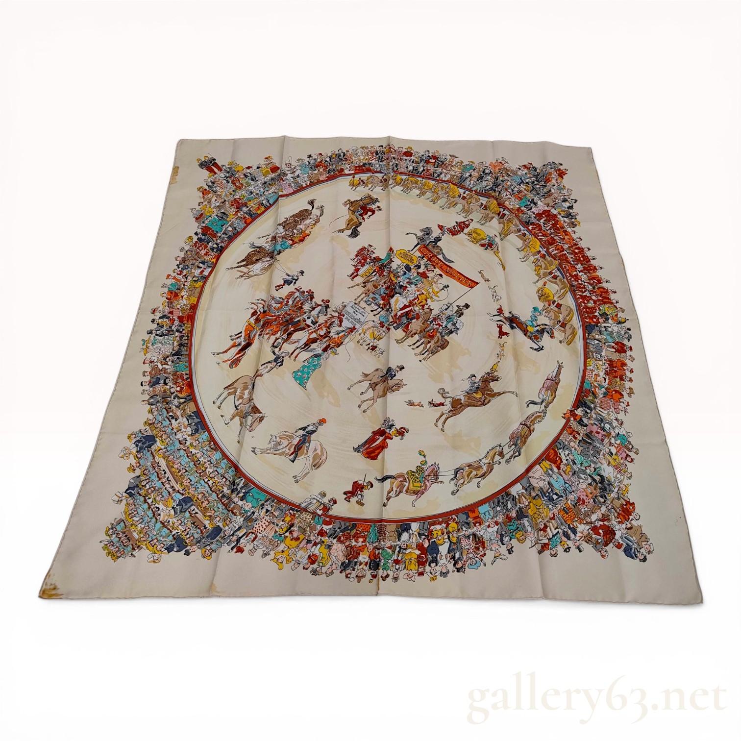 Hermes Cirque Molier Silk Scarf by Philippe Dumas