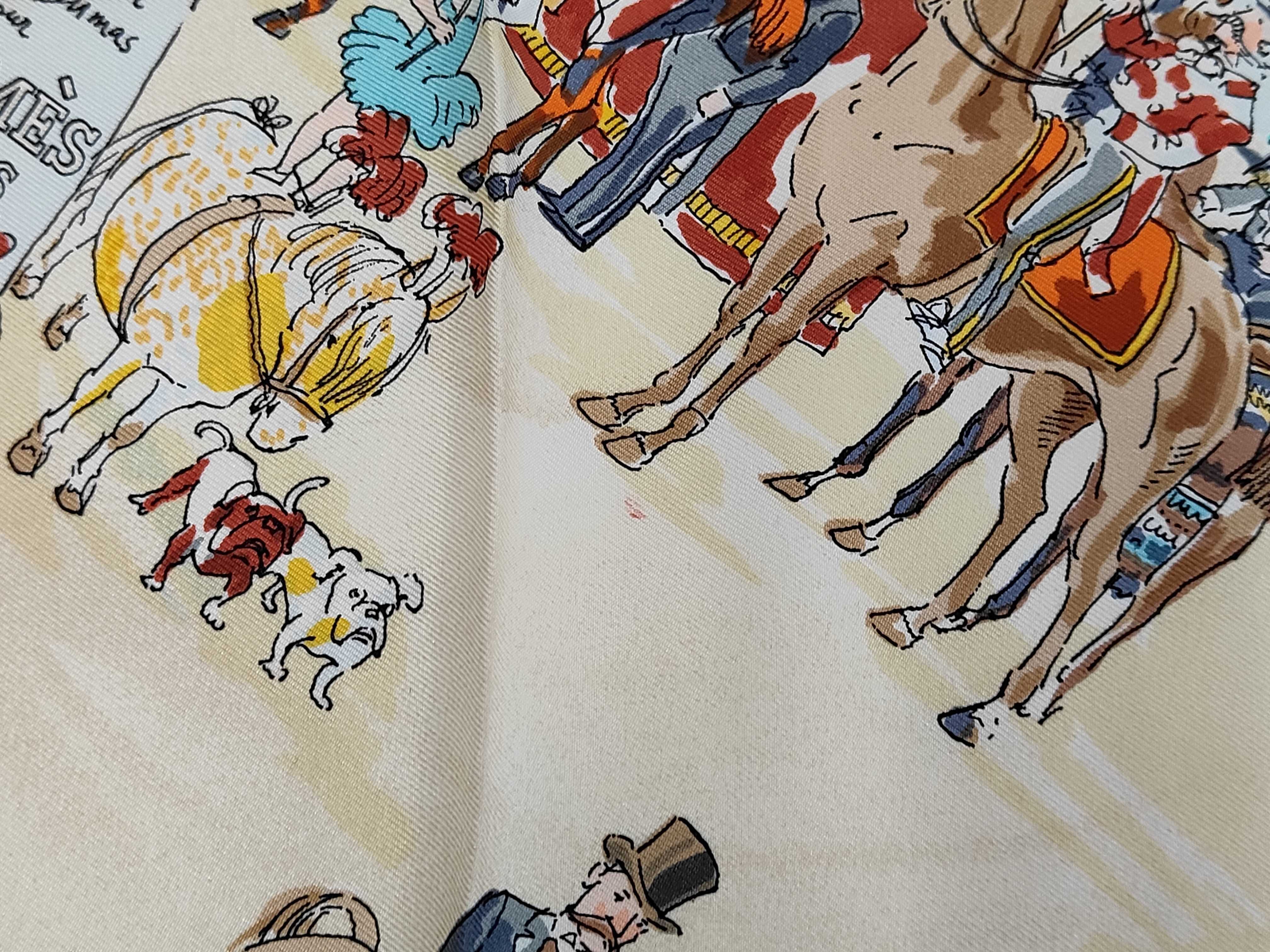 Hermes Cirque Molier Silk Scarf by Philippe Dumas