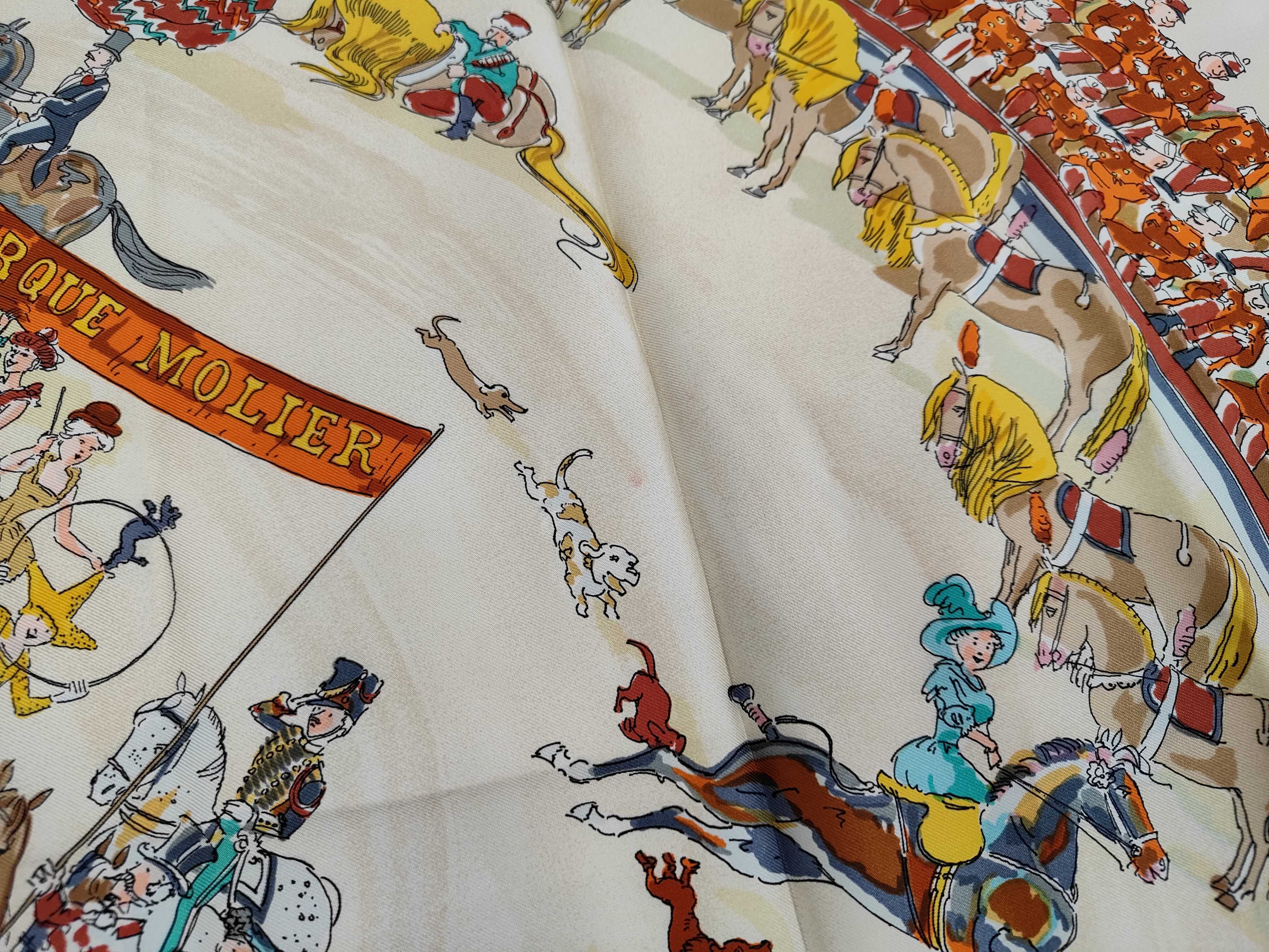 Hermes Cirque Molier Silk Scarf by Philippe Dumas