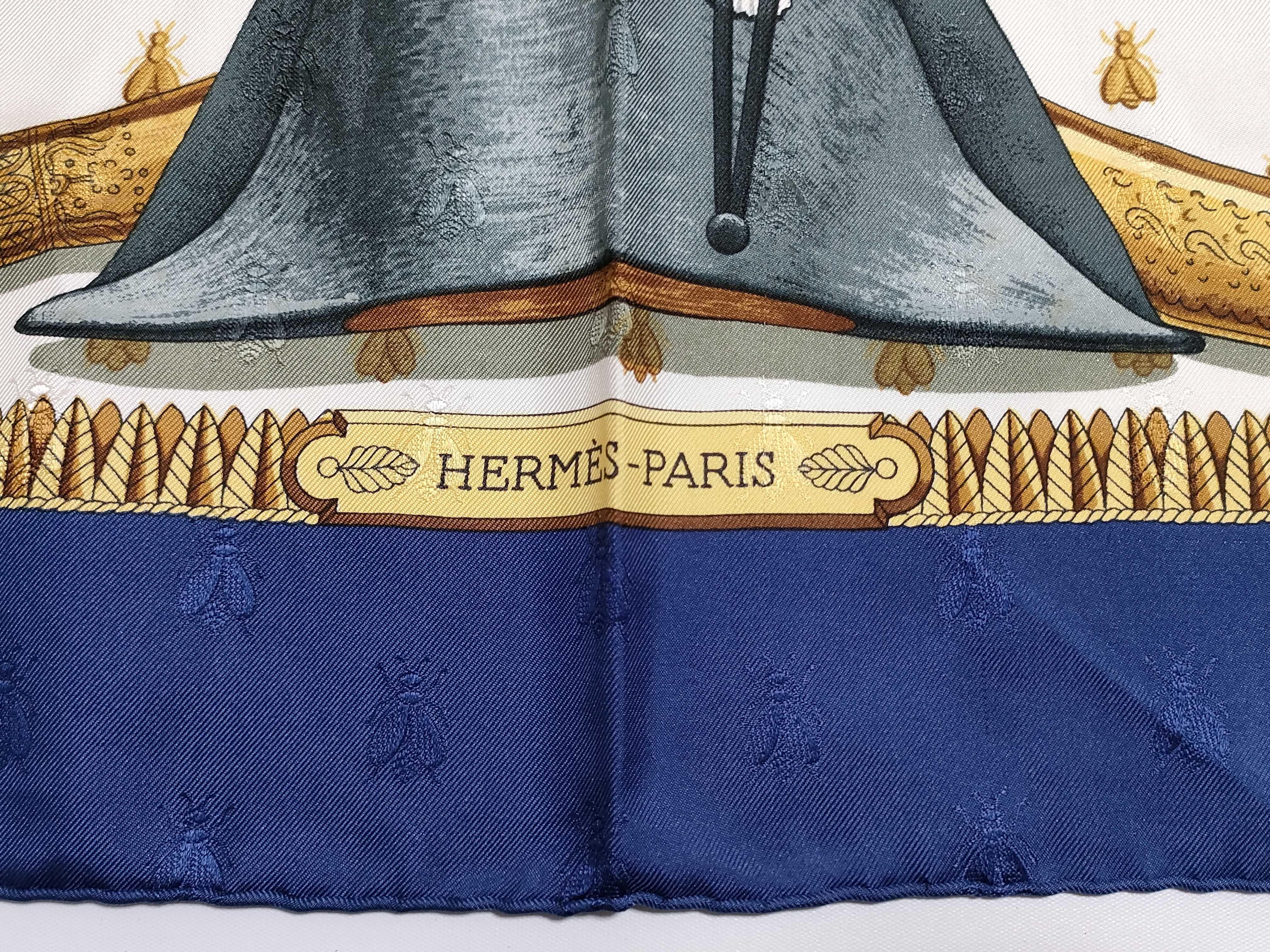 Hermes Napoleon Silk Jacquard Scarf by Philippe Ledoux