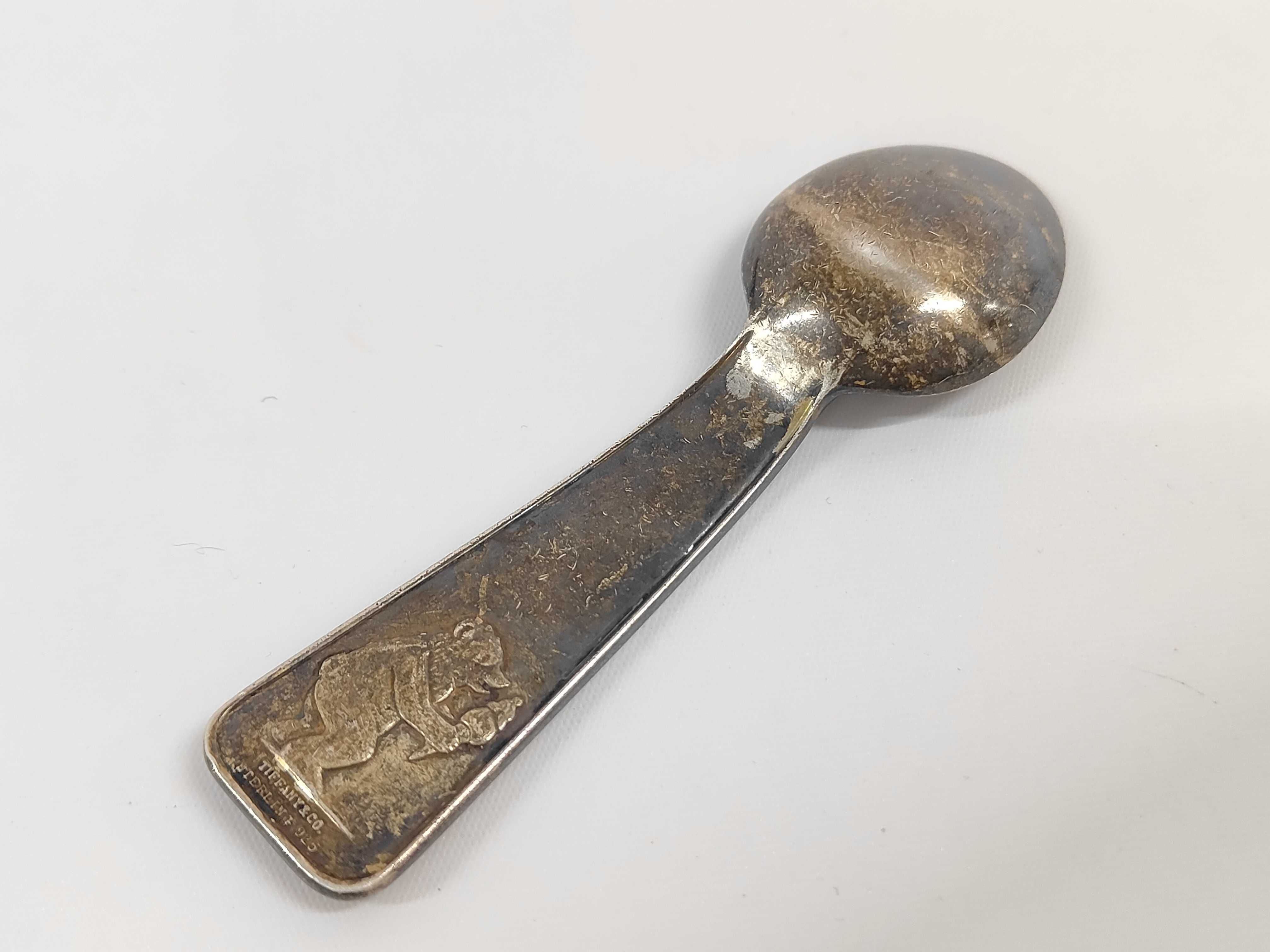 Tiffany & Co. Sterling Silver Alphabet Pattern Baby Spoon