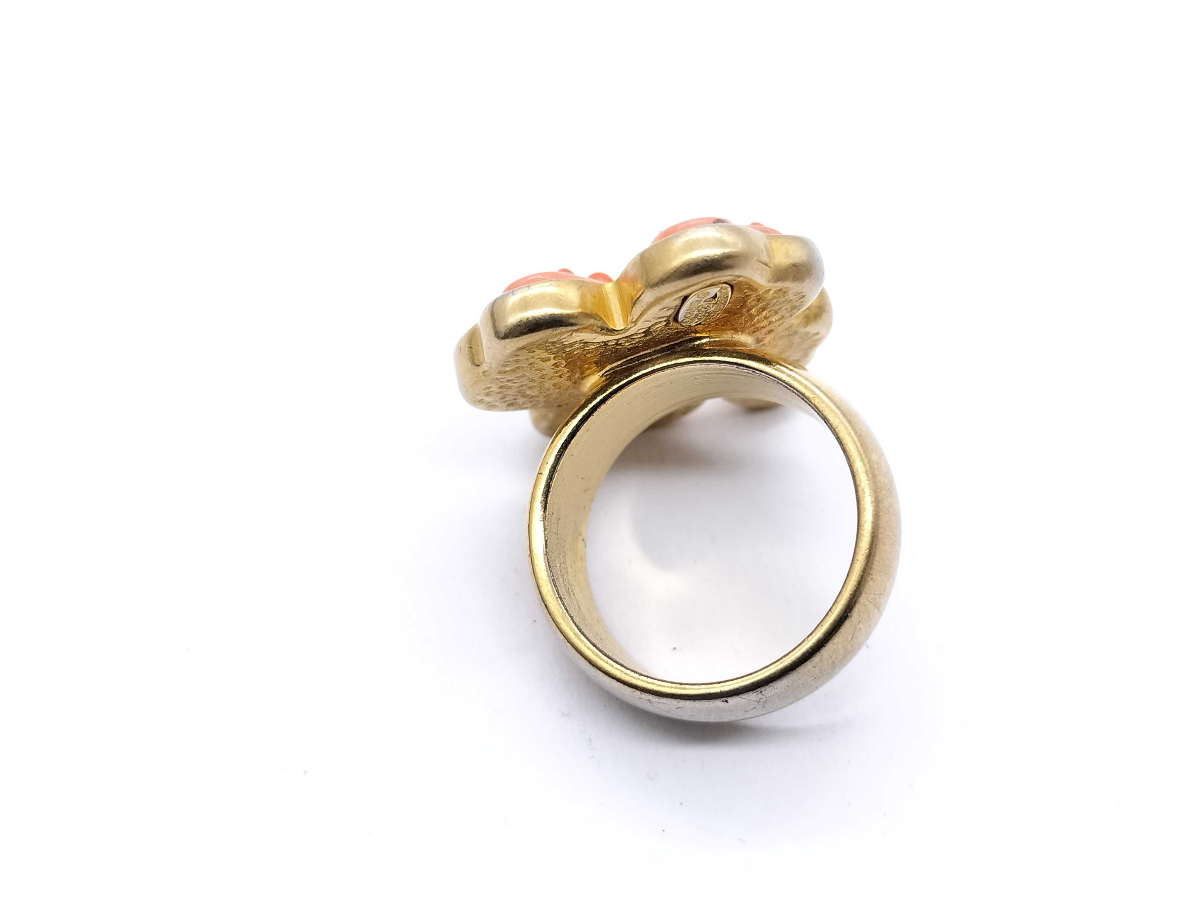Chanel 2003 Spring 03P 24K Gold Plated Clover Ring Size 7