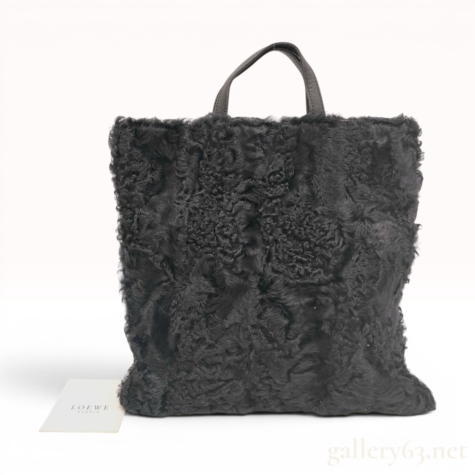Loewe Madrid Reversible Black Shearling and Leather Tote Bag