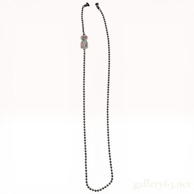 Jean Paul Gaultier Gunmetal-Tone Enamel Torso Eyewear Chain. Jean Paul Gaultier eyewear chain 