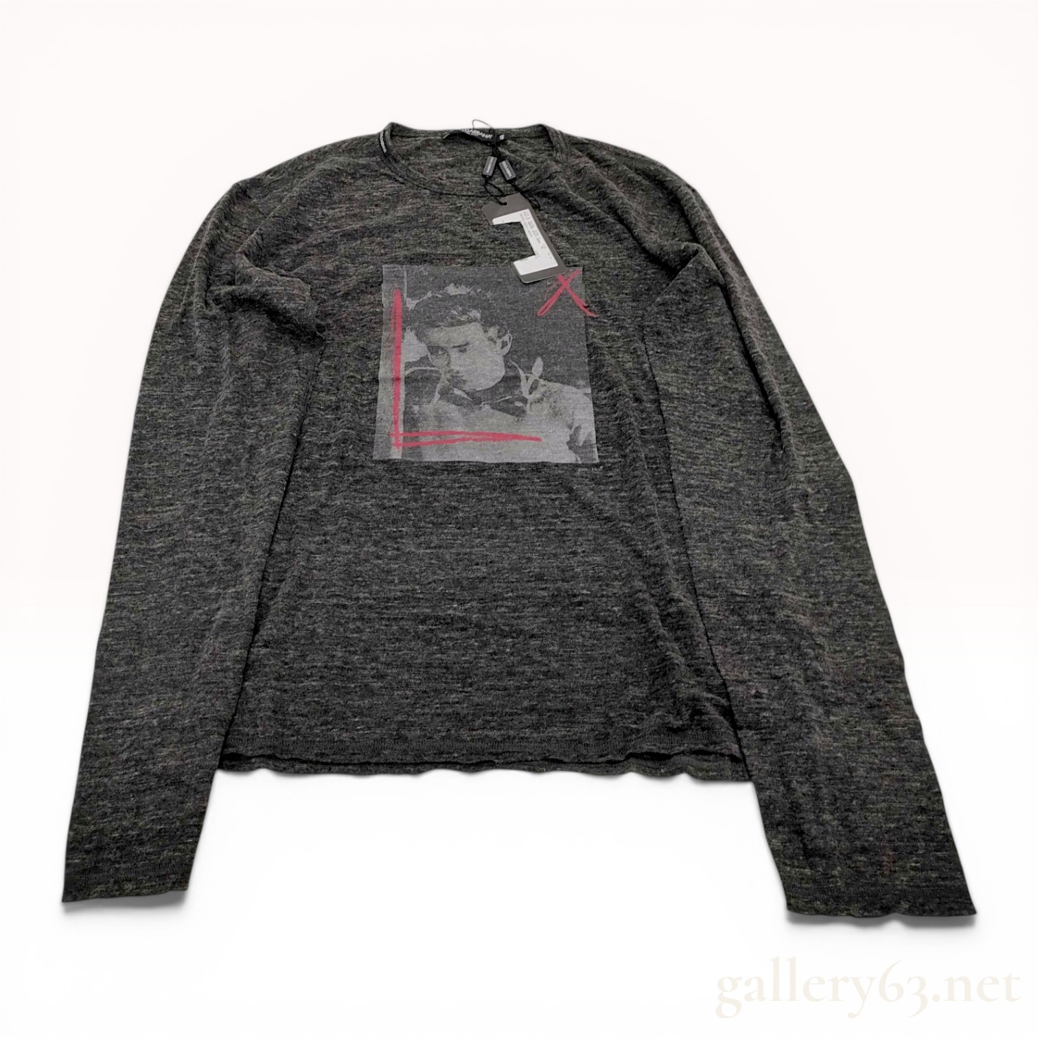 Dolce & Gabbana James Dean Graphic Long-Sleeve Knit Top, Size 48