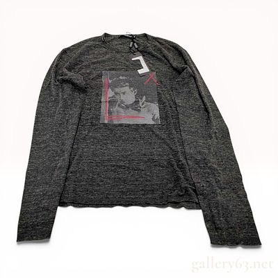 Dolce & Gabbana James Dean Graphic Long-Sleeve Knit Top, Size 48. Dolce & Gabbana long-sleeved 