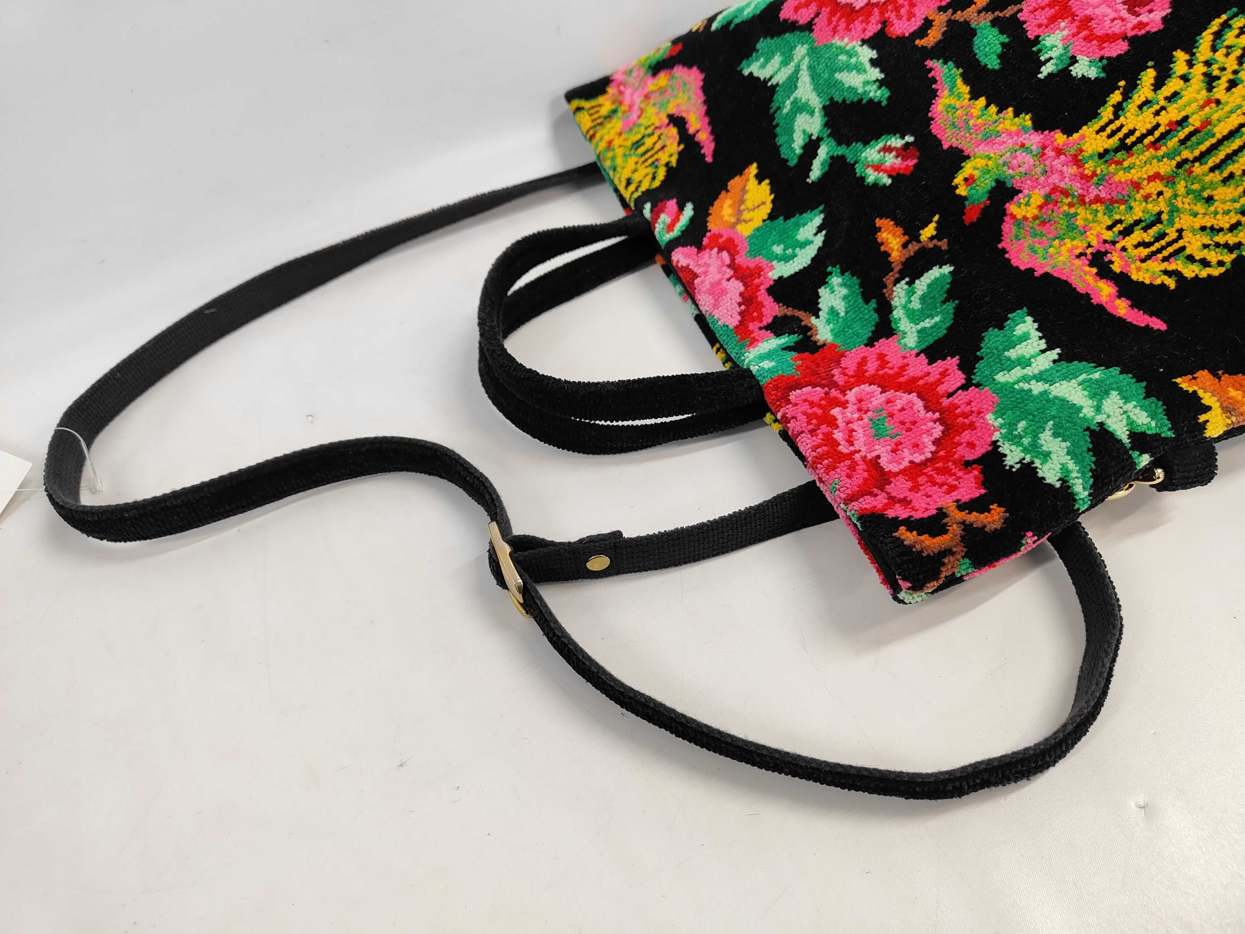 Feiler Paradis Pattern Chenille Tapestry Convertible Handbag