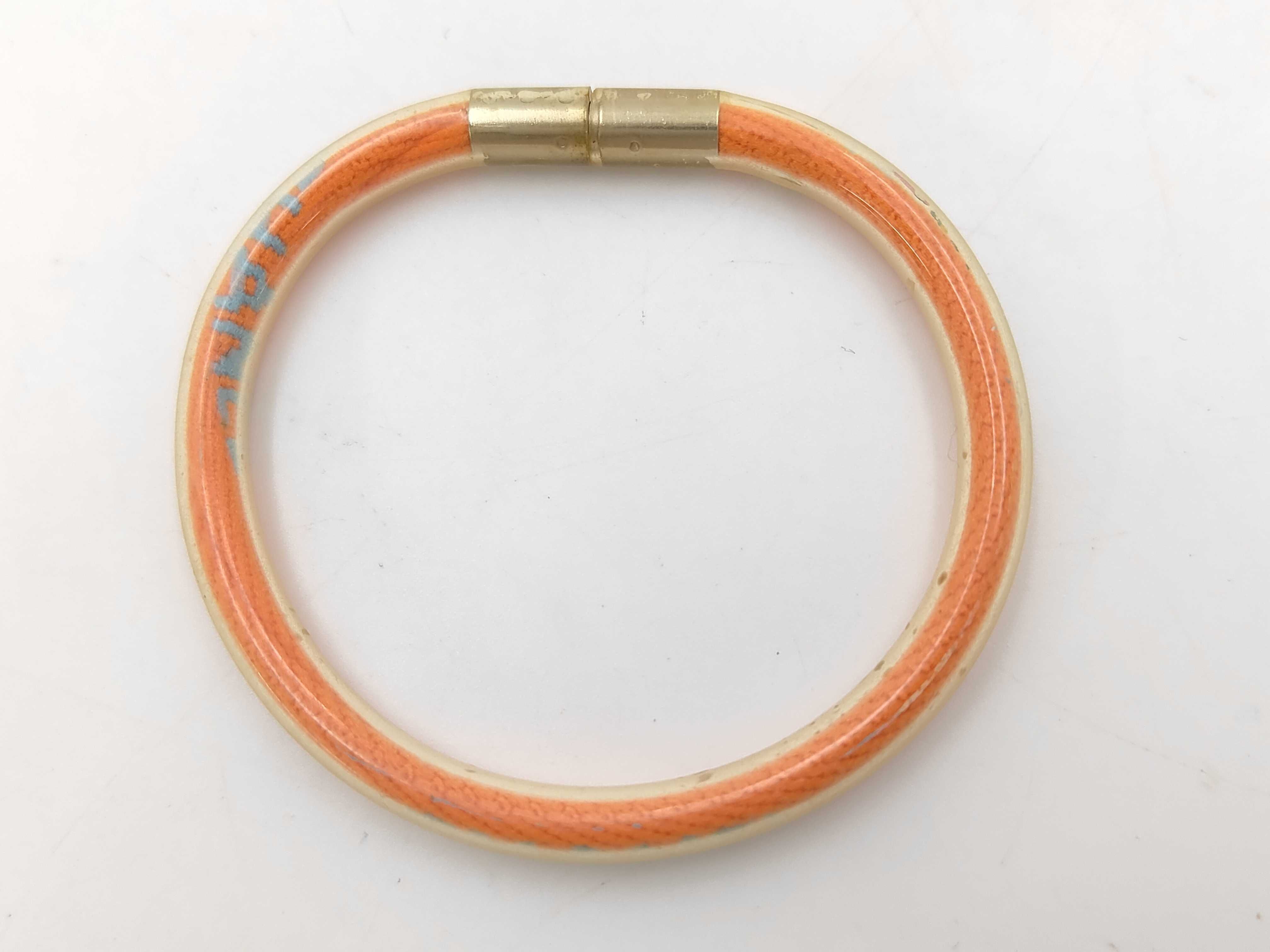 Chanel Spring 2000 Orange Vinyl Tube Bangle Bracelet