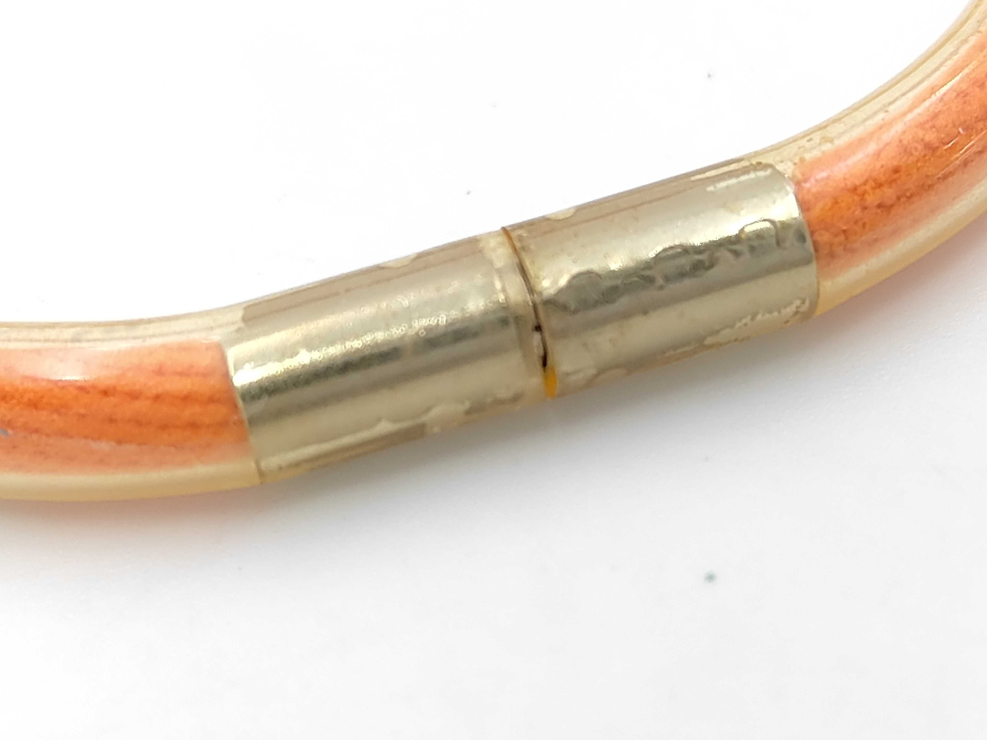 Chanel Spring 2000 Orange Vinyl Tube Bangle Bracelet
