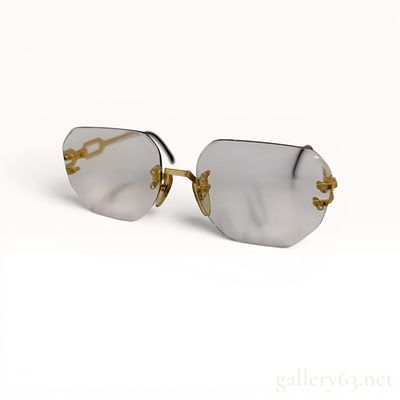 Christian Dior Model 2382 Vintage Rimless Gold Toned Spectacles. Christian Dior rimless 