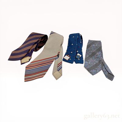 A Lot of Four Christian Dior Monsieur and Cravates Men's Neckties. Christian Dior Monsieur and 
