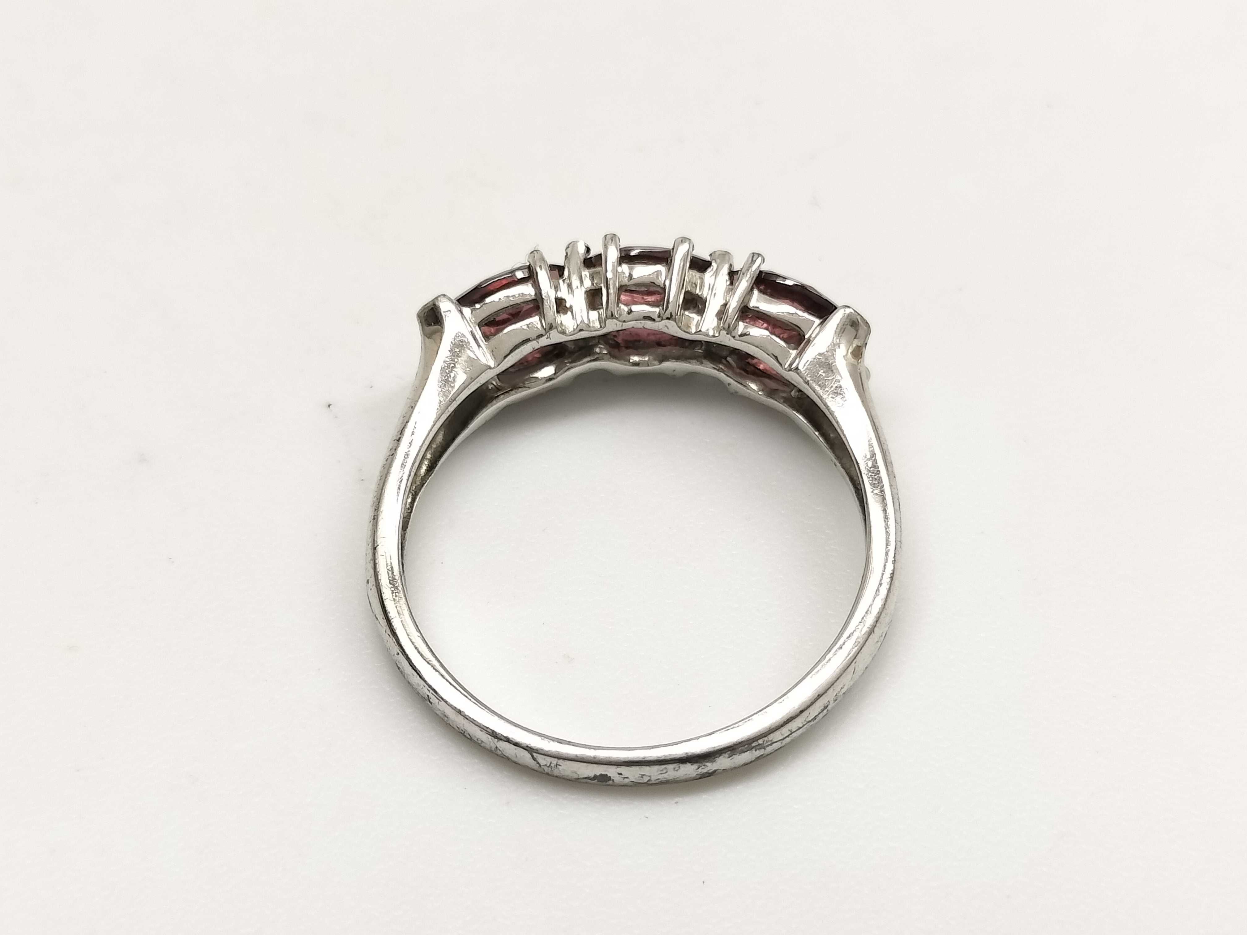 A Trio of Sterling Silver and Gemstone Rings