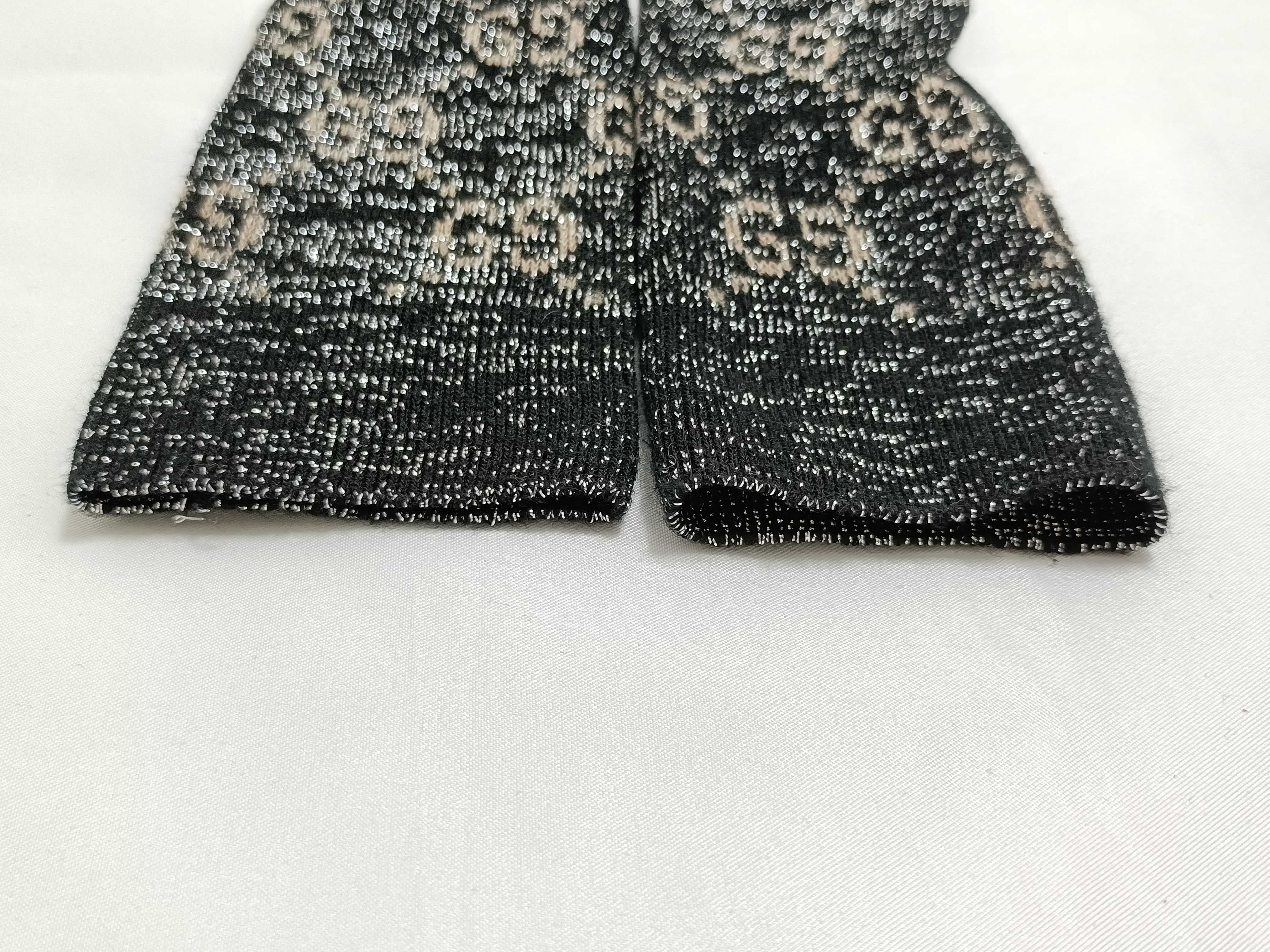 A Pair of Gucci Monogram Metallic Lame Knee-High Socks