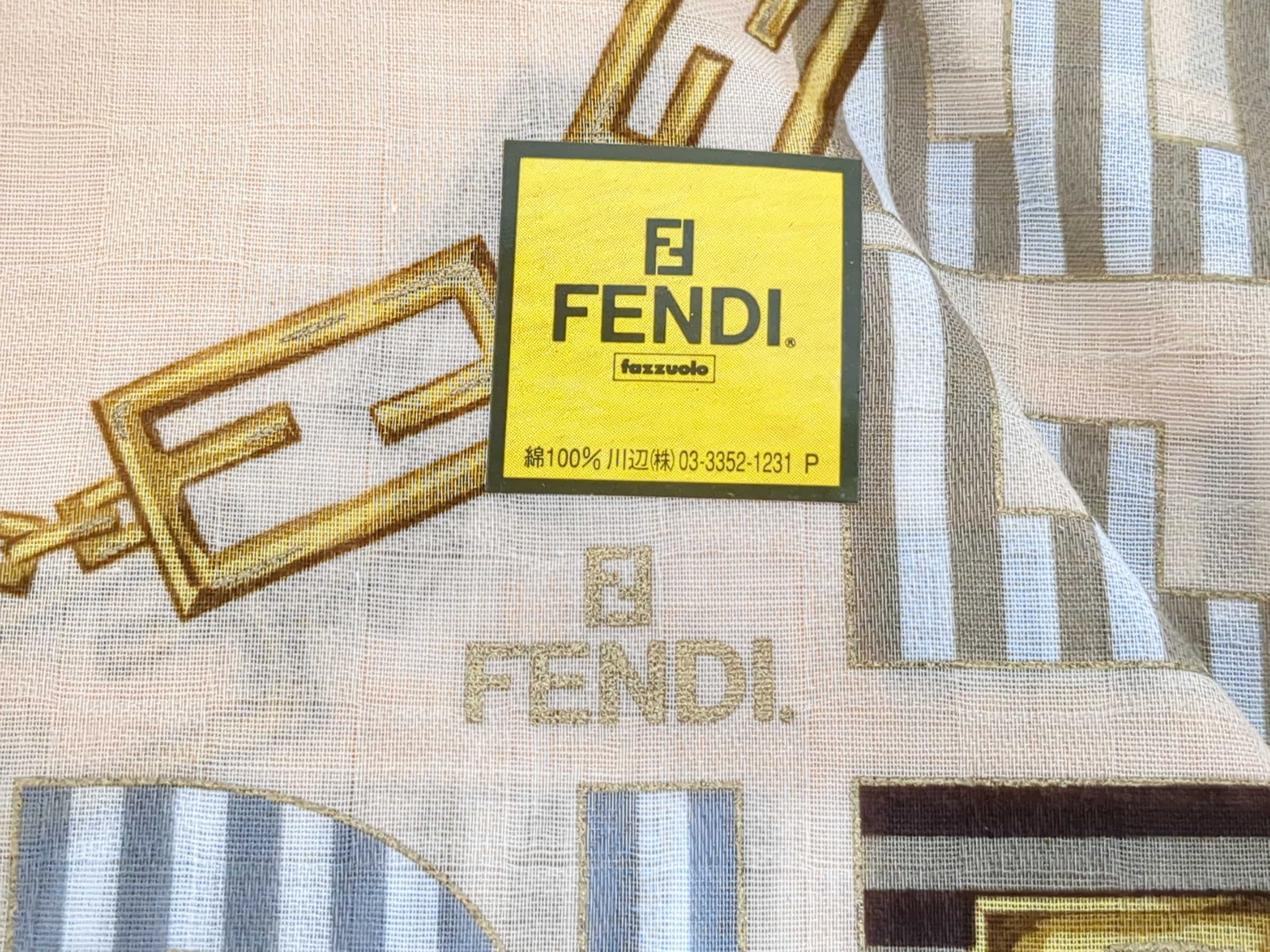 Two Designer Cotton Scarf Box Sets by Fendi and Christian Dior