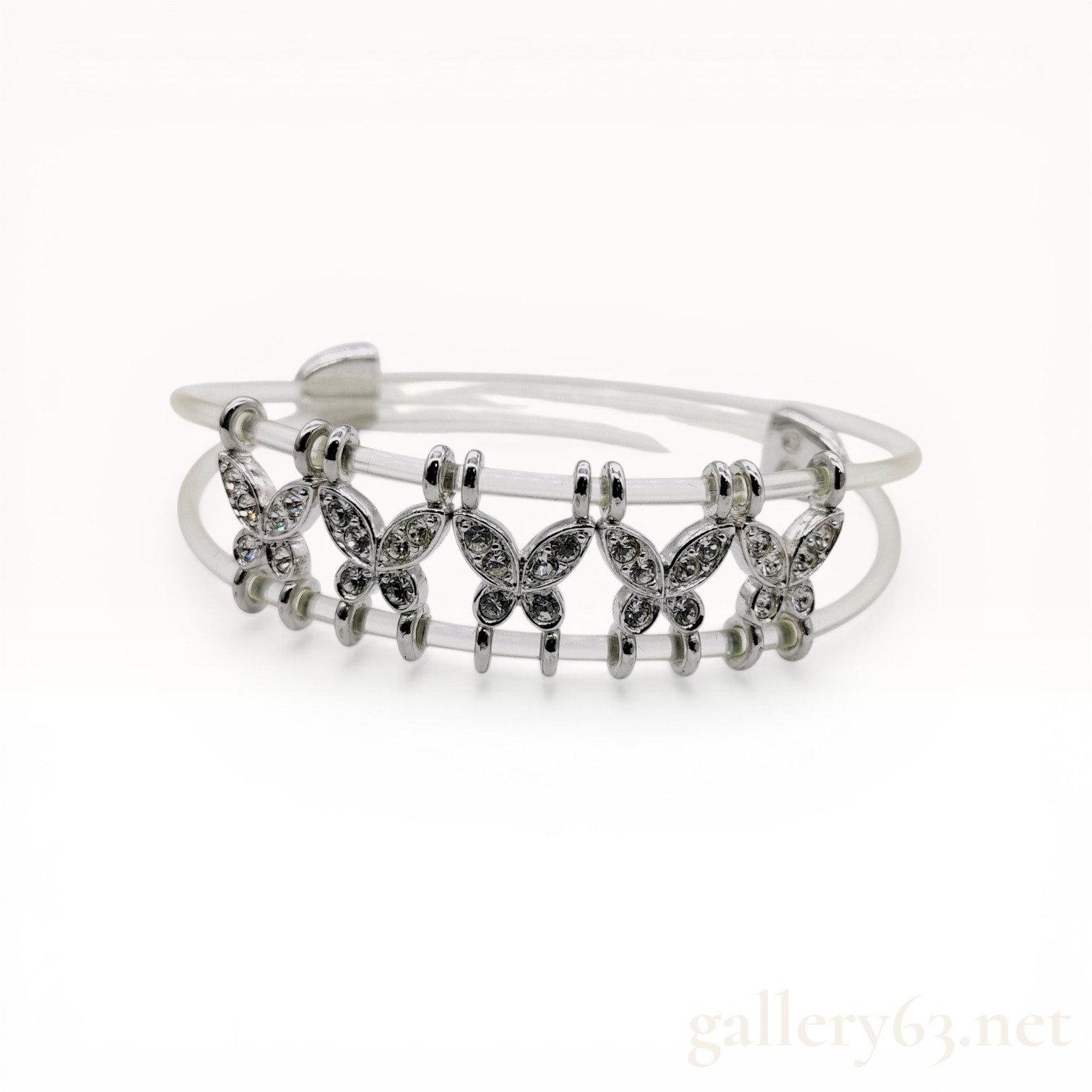Swarovski Crystal Butterfly Triple-Strand Bypass Bracelet