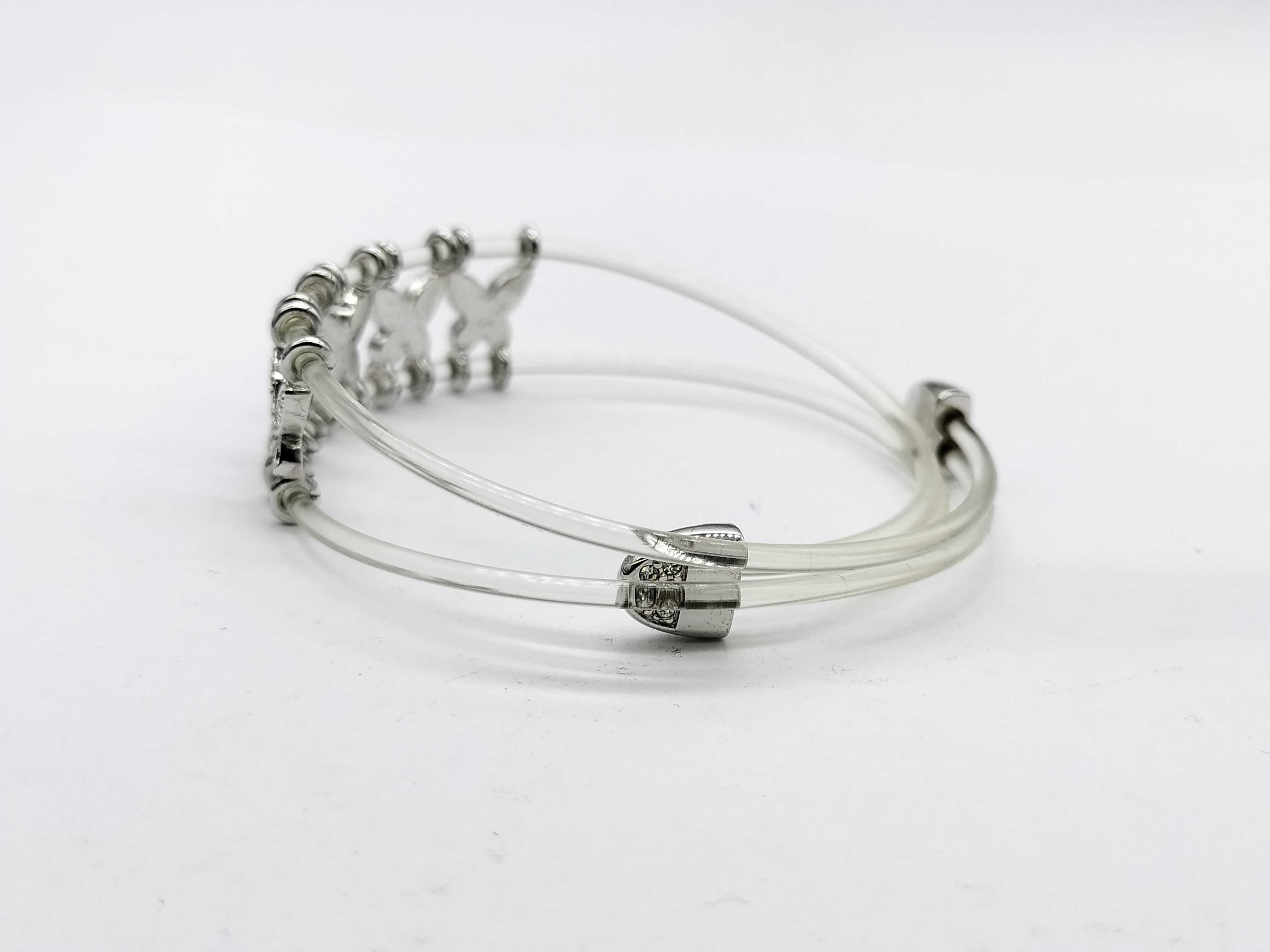Swarovski Crystal Butterfly Triple-Strand Bypass Bracelet