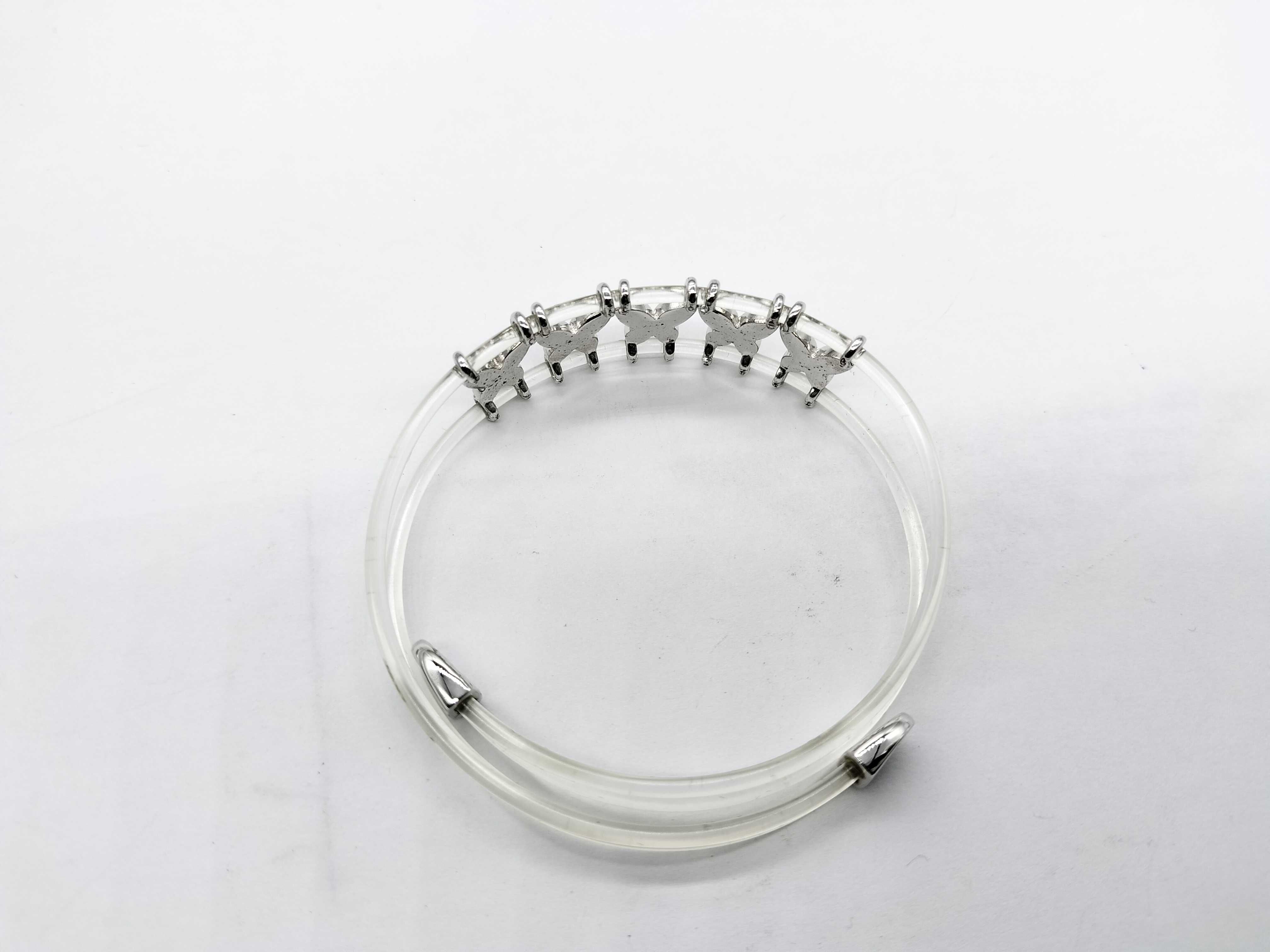 Swarovski Crystal Butterfly Triple-Strand Bypass Bracelet