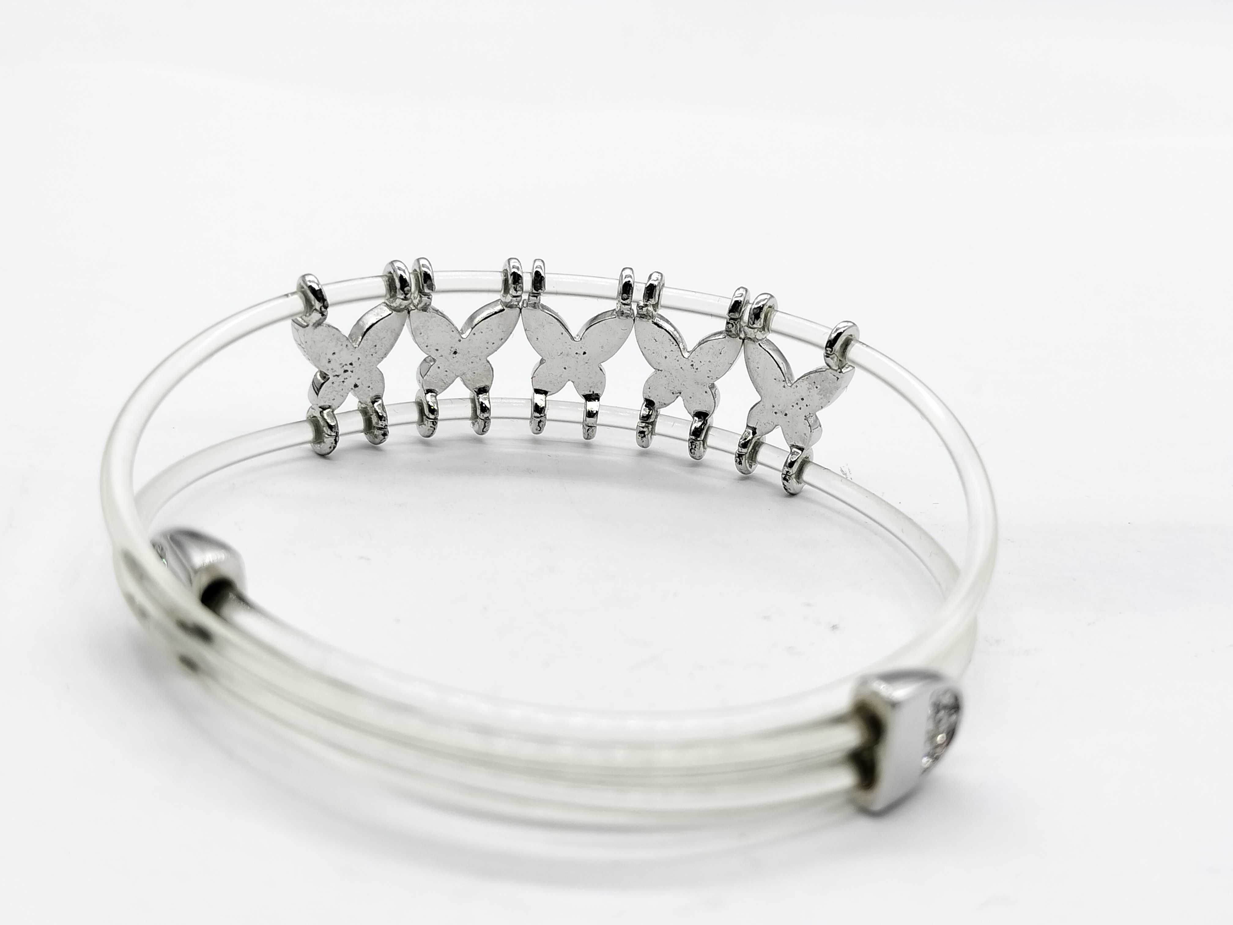 Swarovski Crystal Butterfly Triple-Strand Bypass Bracelet