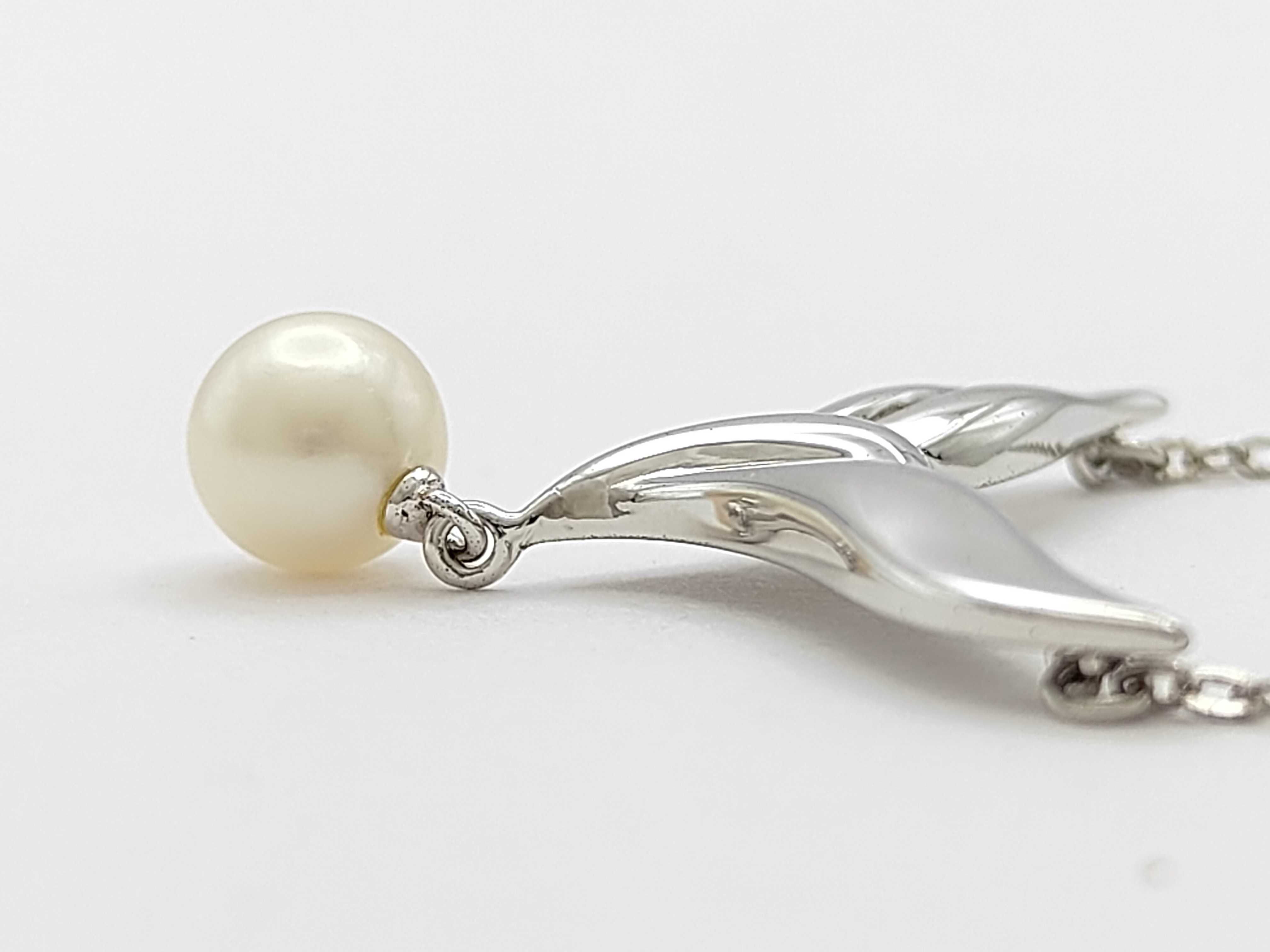 Mikimoto Sterling Silver and Akoya Pearl Pendant Necklace