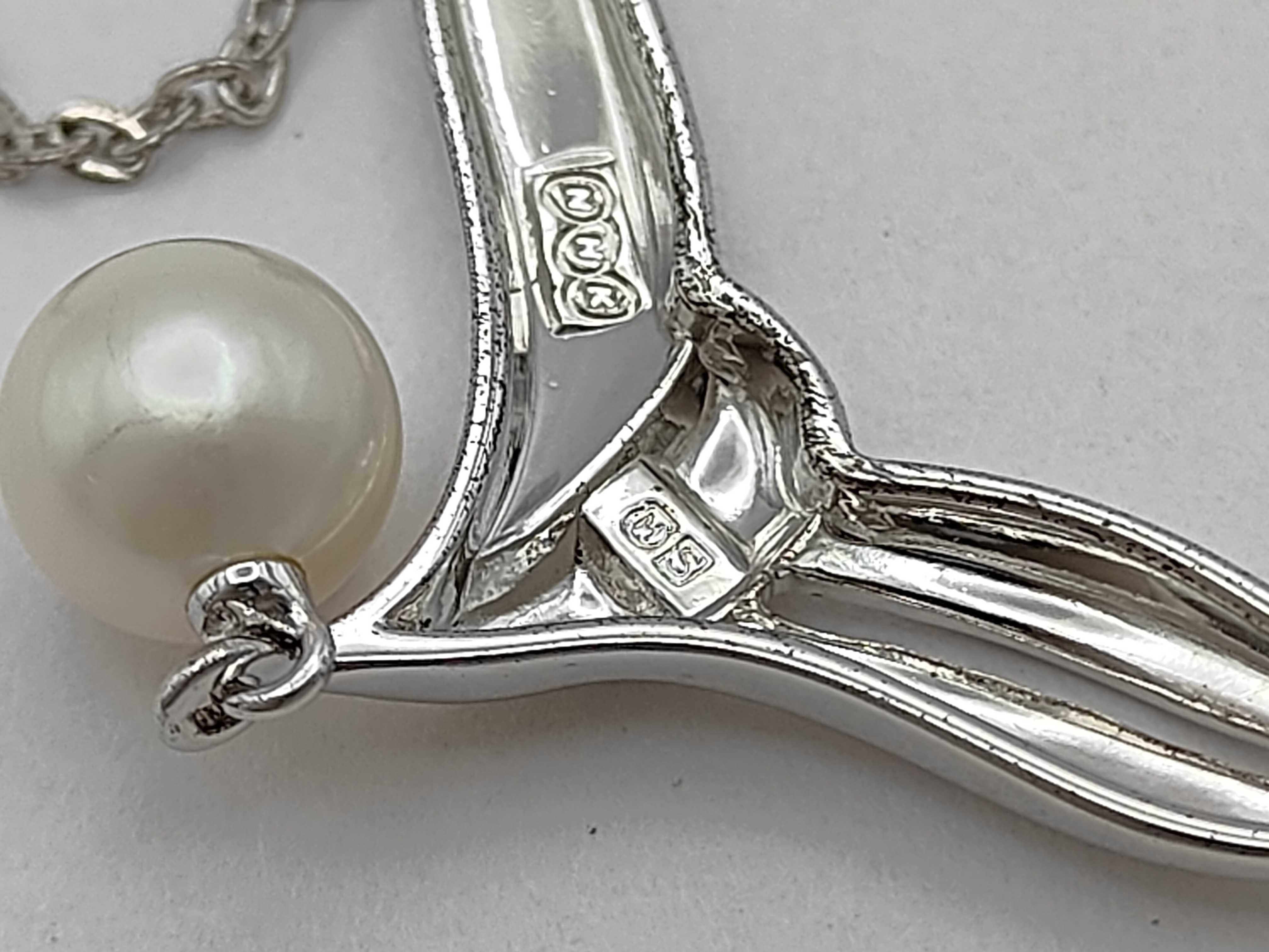 Mikimoto Sterling Silver and Akoya Pearl Pendant Necklace