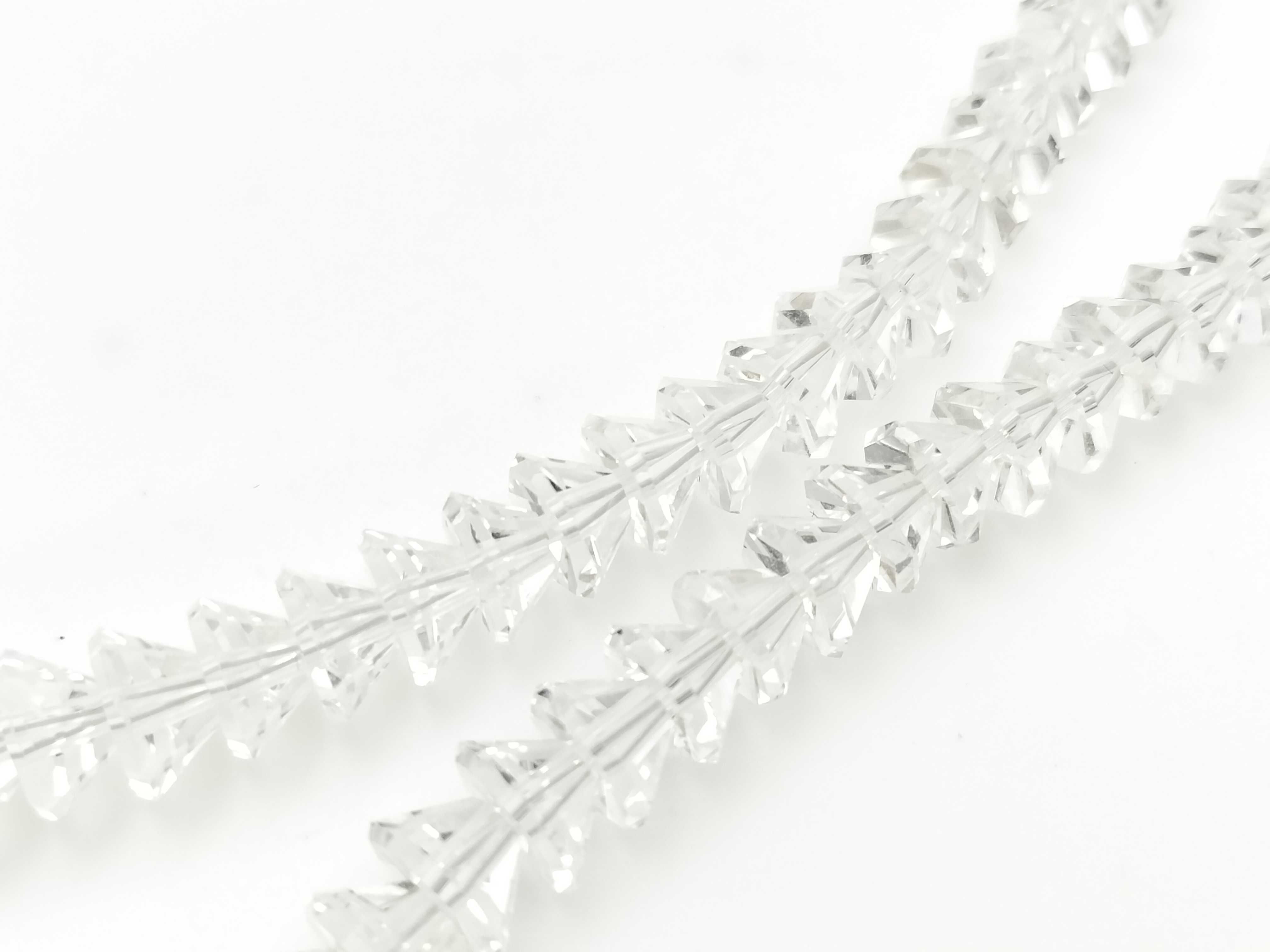 Vintage Graduated Faceted Crystal Bead Necklace with 925 Silver Clasp mid 20th c.