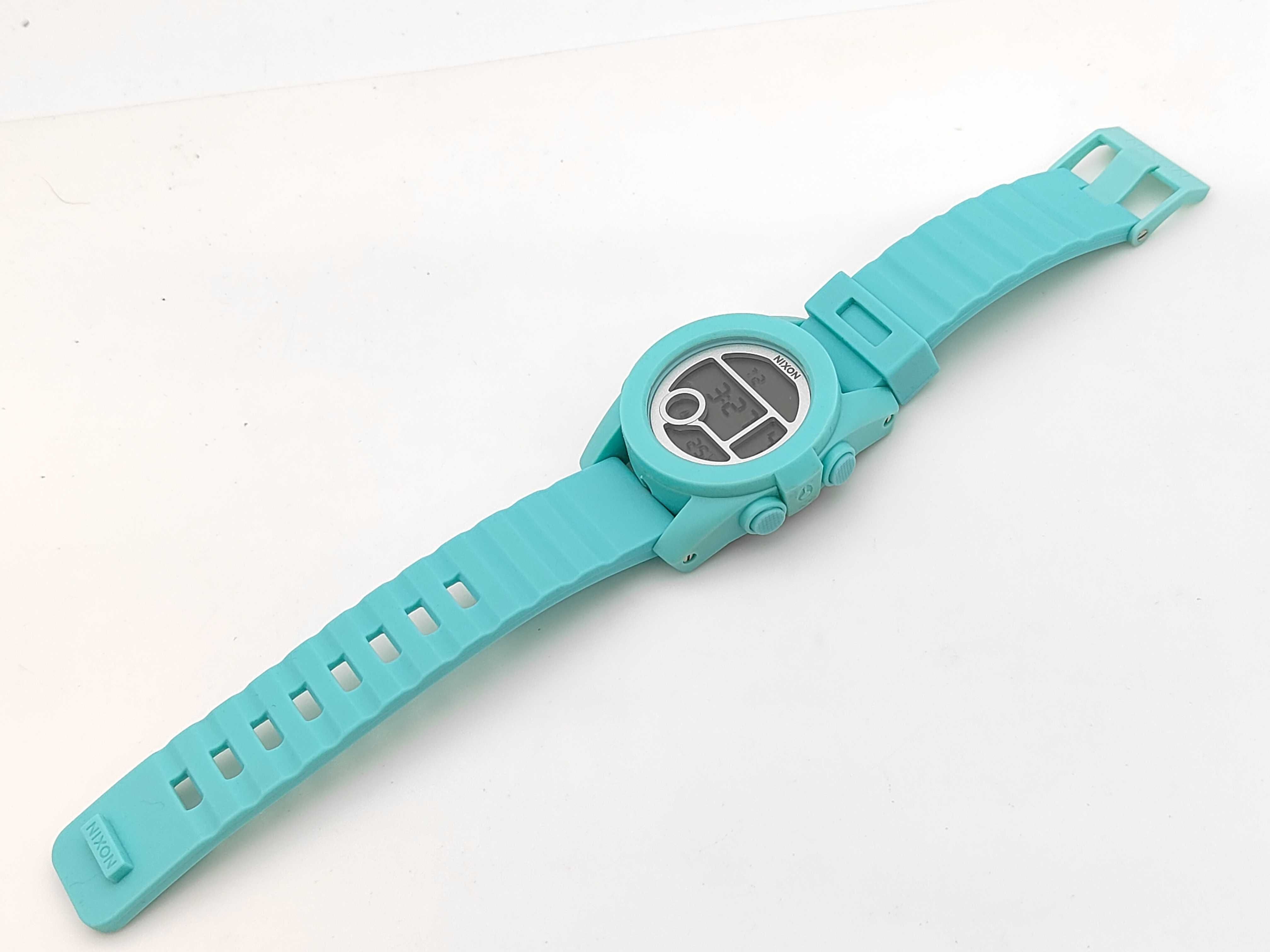 Nixon The Unit Tide Teal Polycarbonate Digital Wristwatch