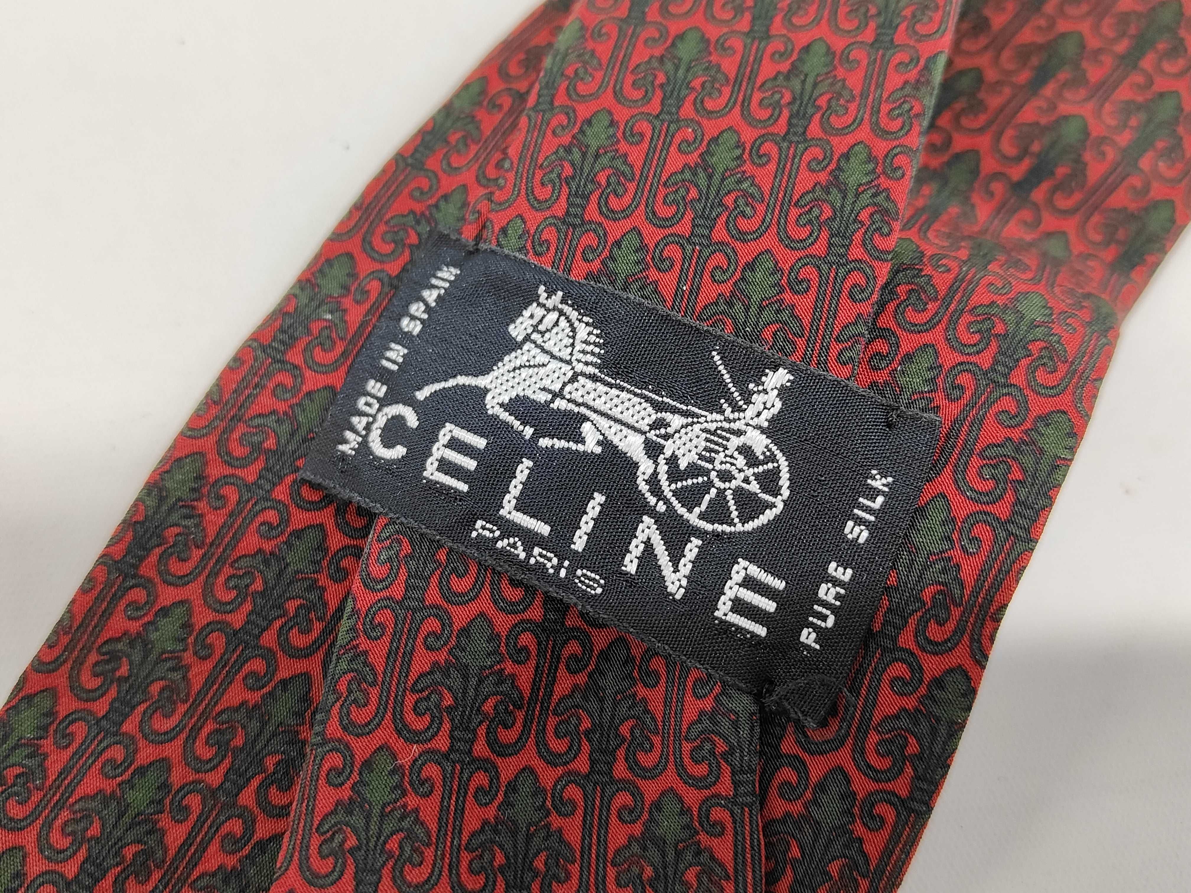 Three Designer Silk Neckties including Celine Paris and Ermenegildo Zegna