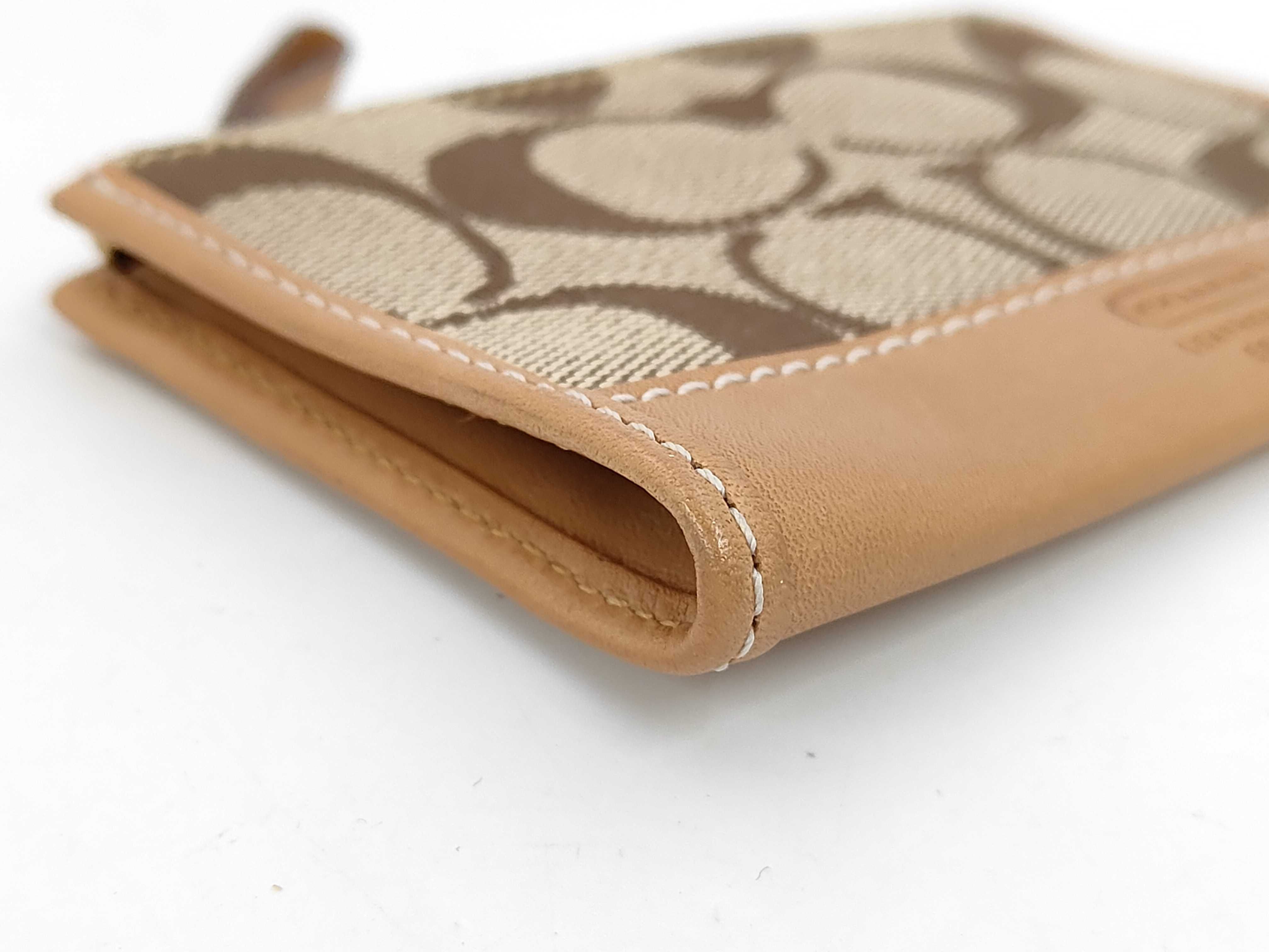 Coach Signature Canvas and Leather Mini Skinny ID Case