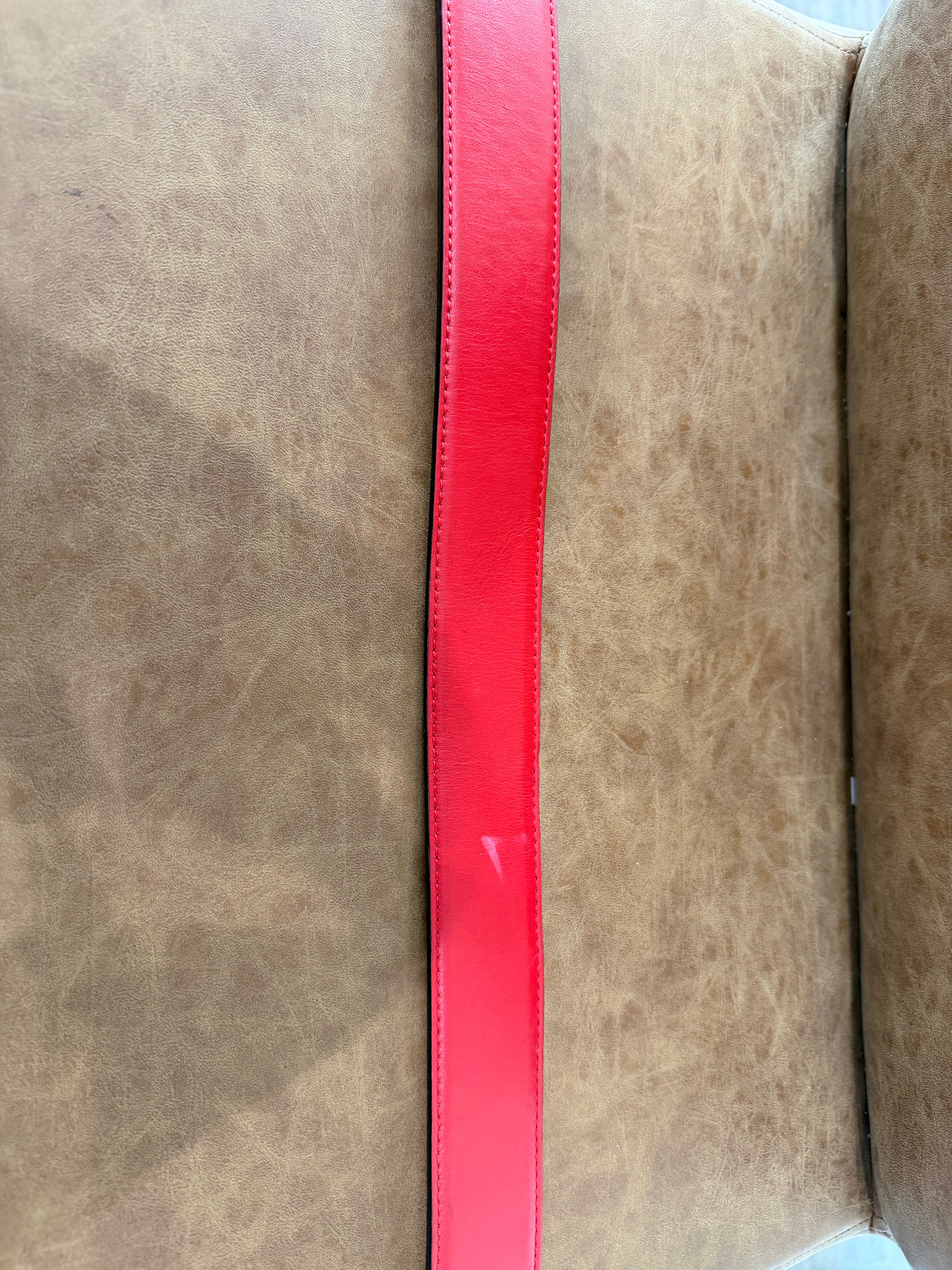 Versace Red Leather Medusa Buckle Belt Size 95/38