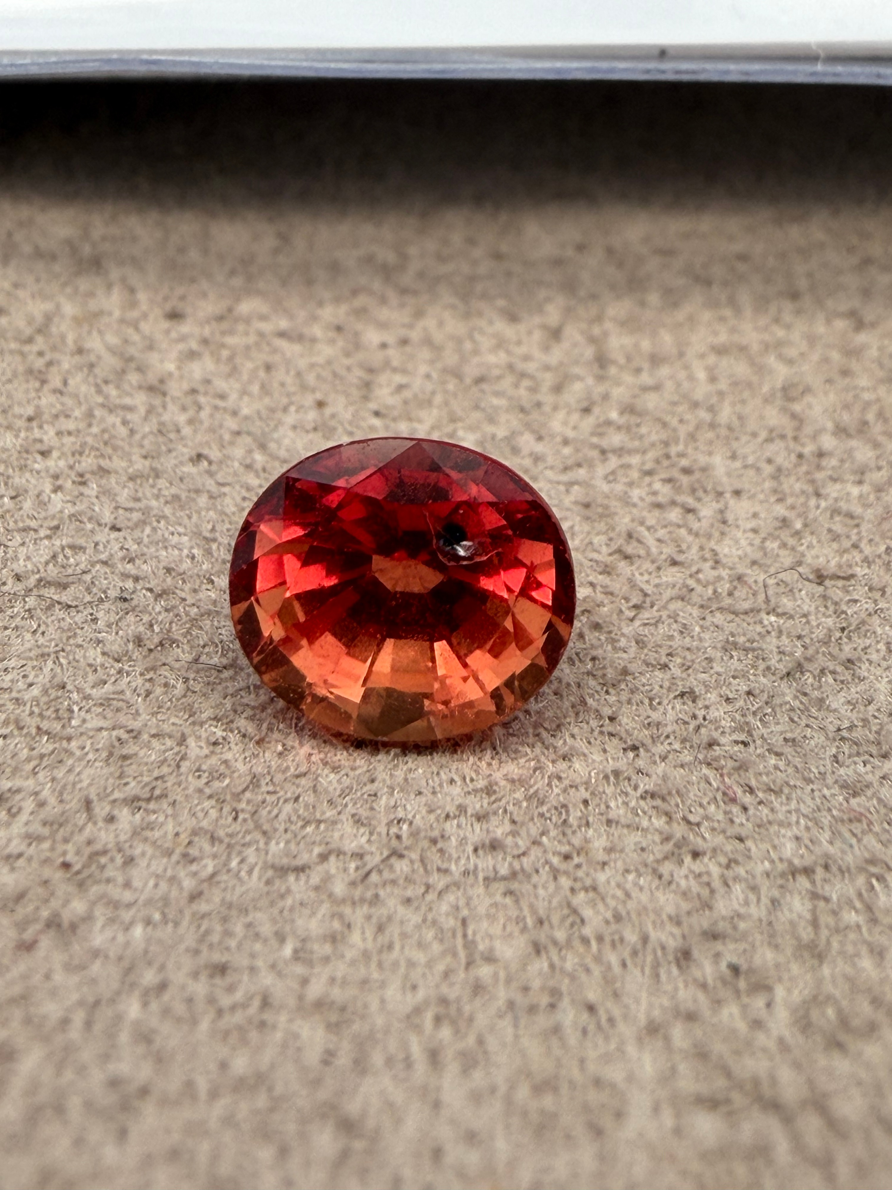 1.28ct Natural Orange Sapphire with IGI Report