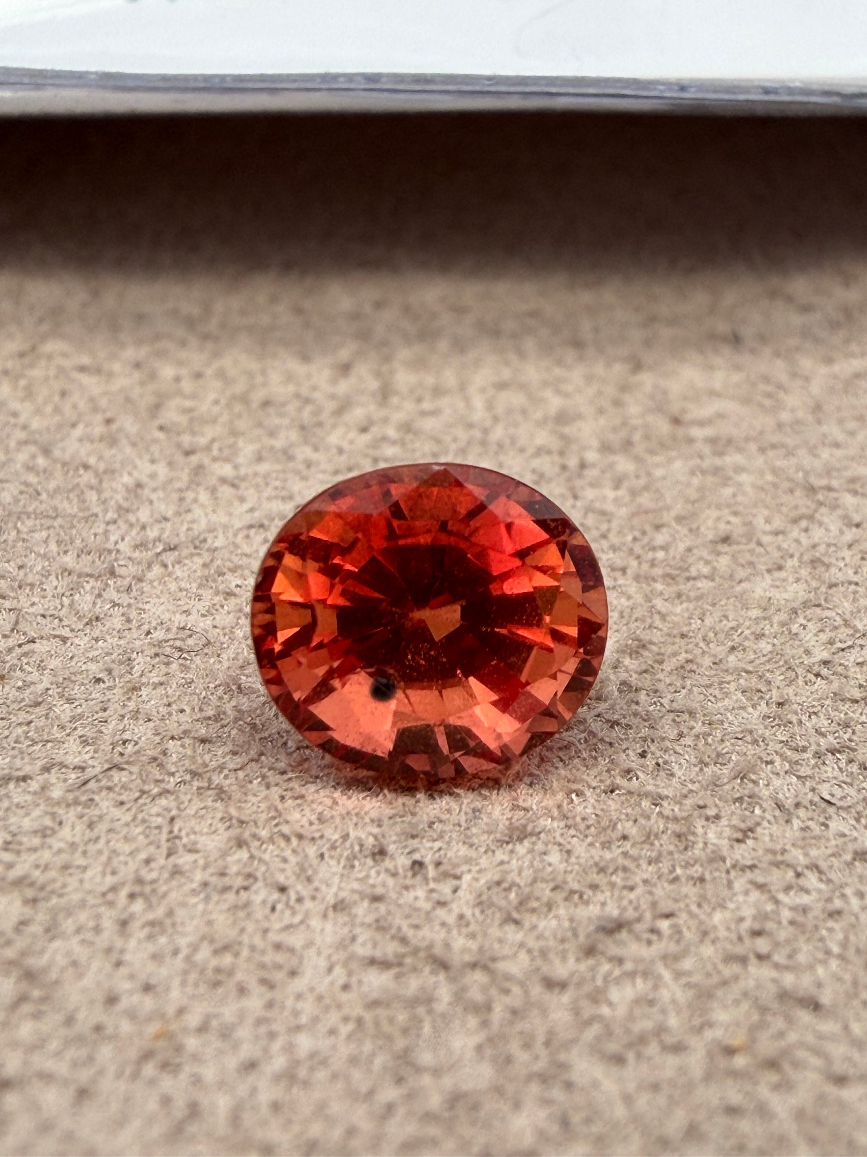 1.28ct Natural Orange Sapphire with IGI Report