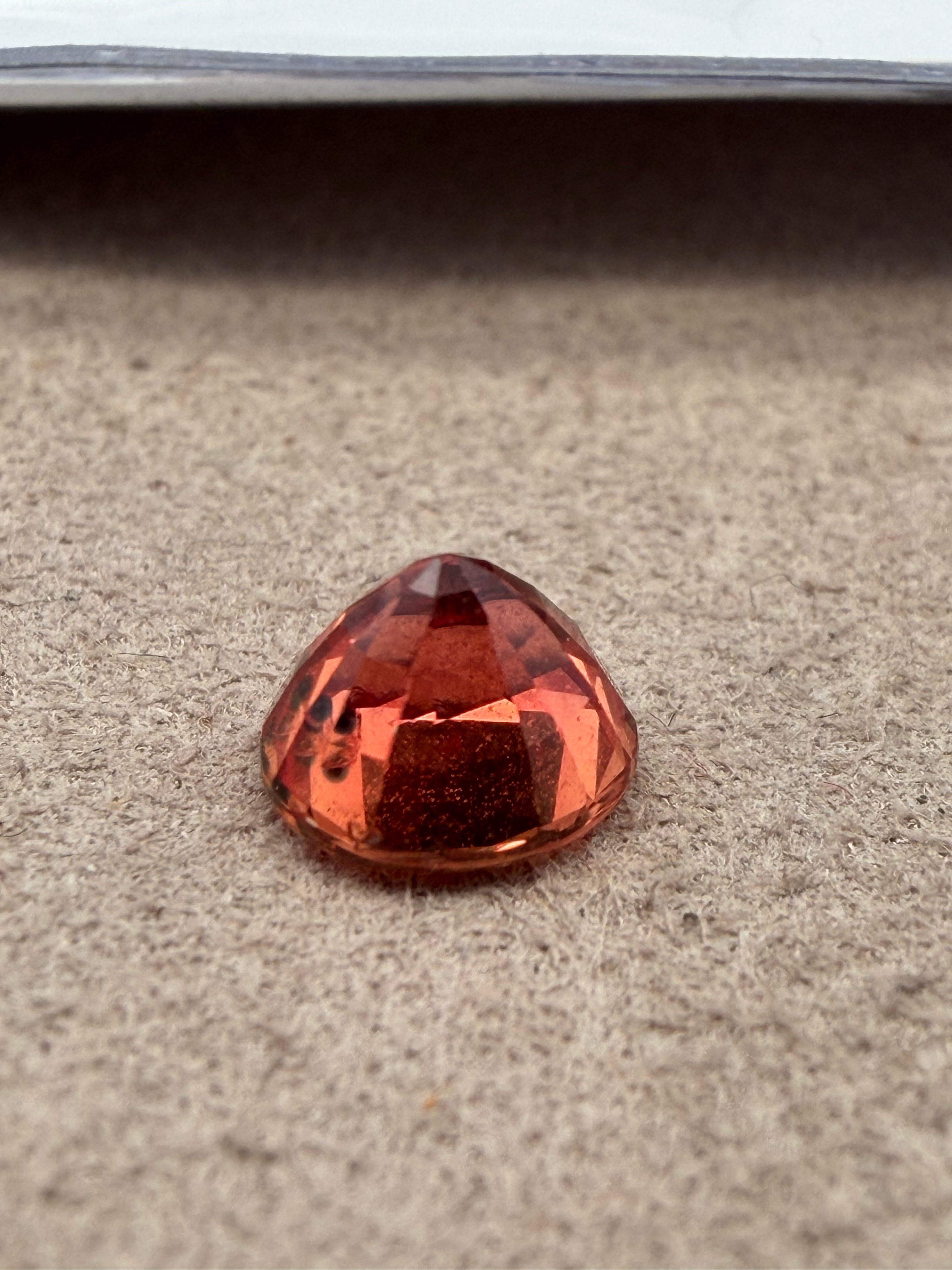 1.28ct Natural Orange Sapphire with IGI Report