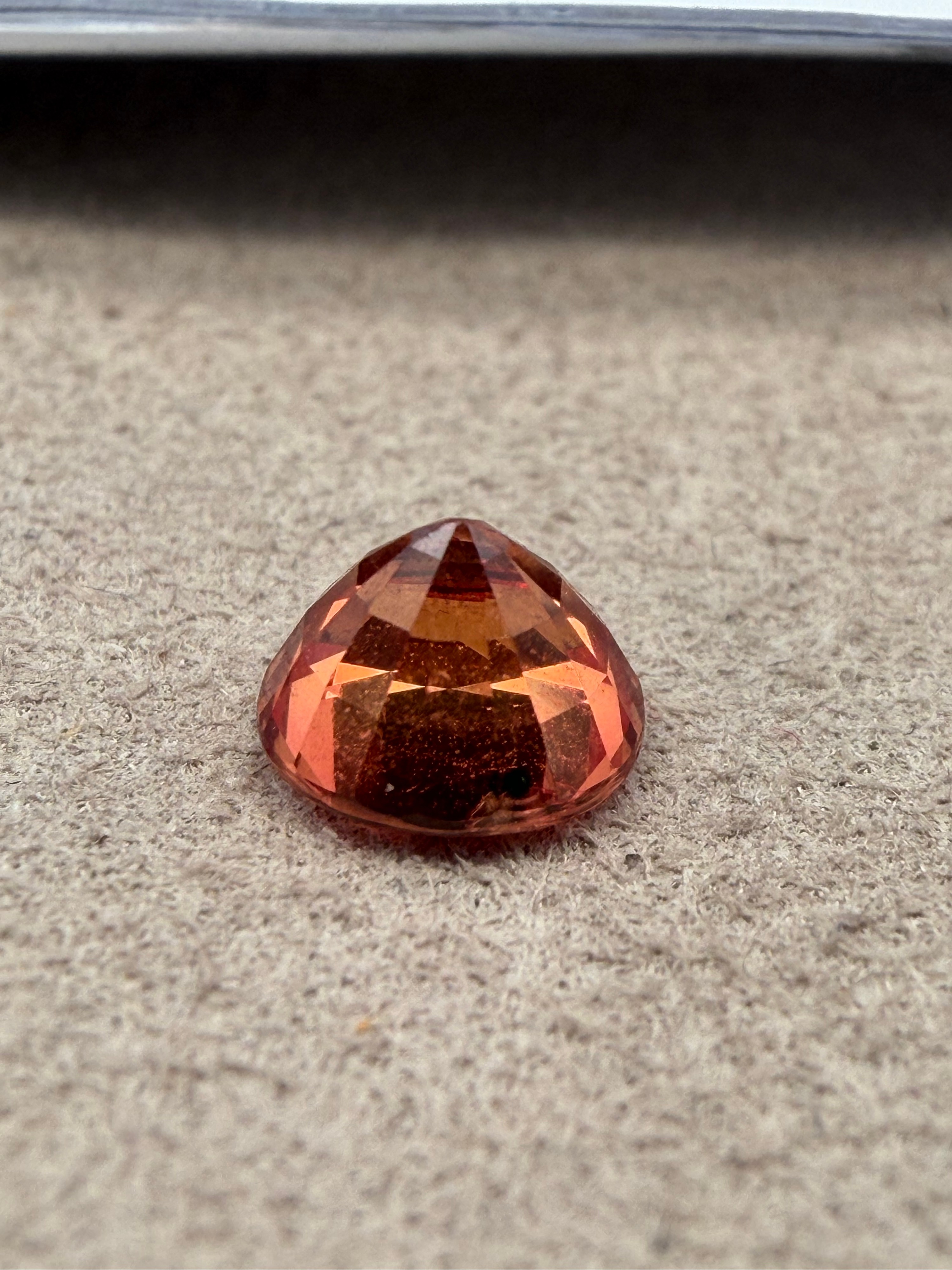 1.28ct Natural Orange Sapphire with IGI Report