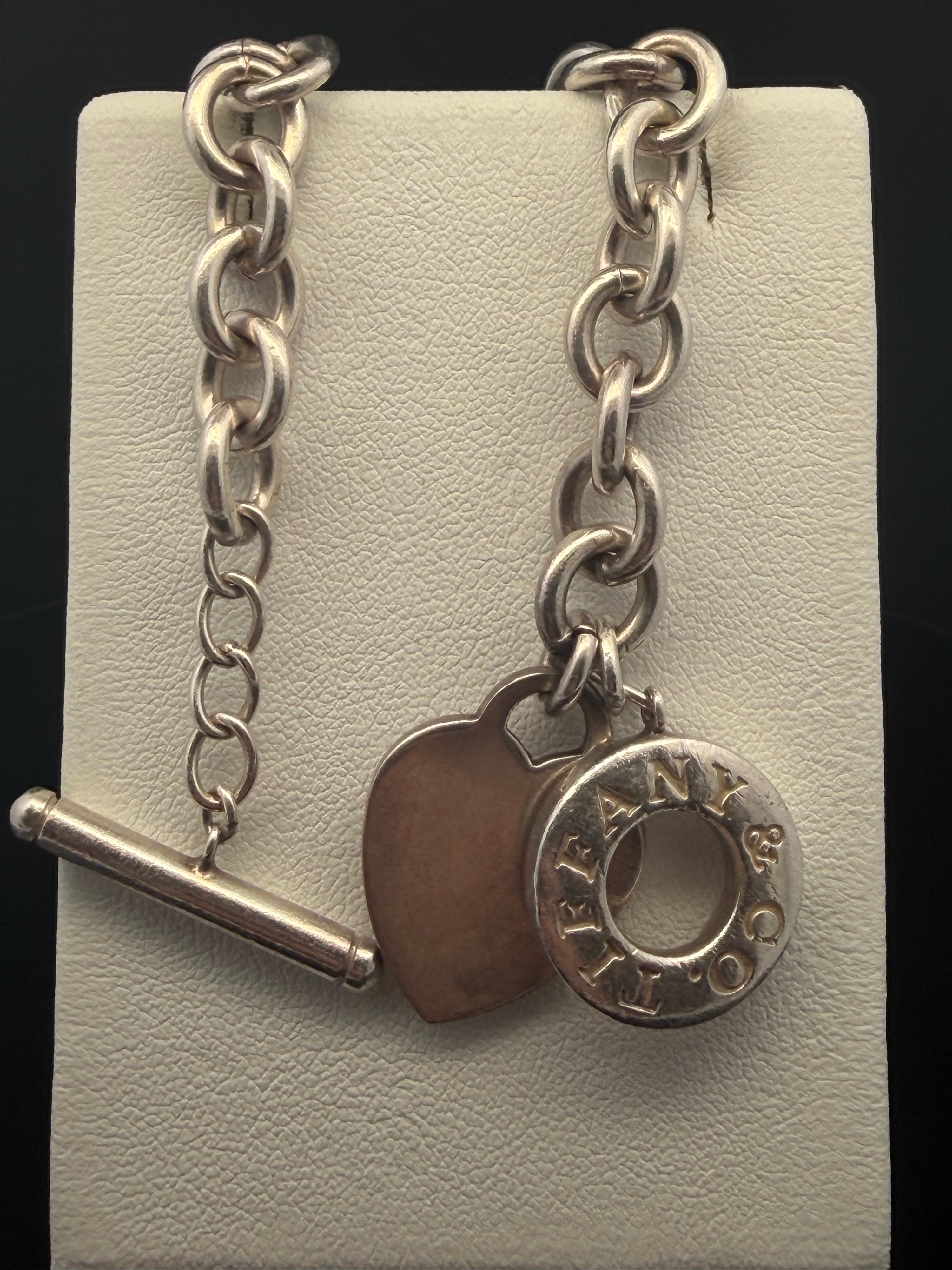 Tiffany and Co. Heart Tag Sterling Silver Toggle Necklace