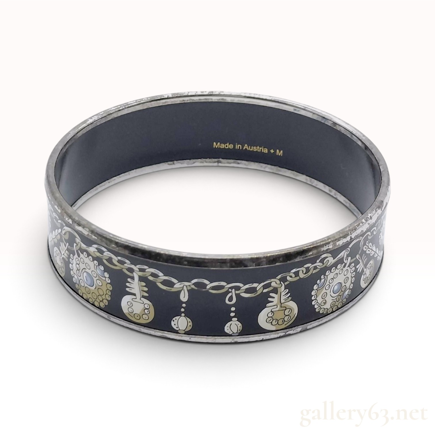 Vintage Hermes Tresors Retrouves Enamel Bangle Size 65