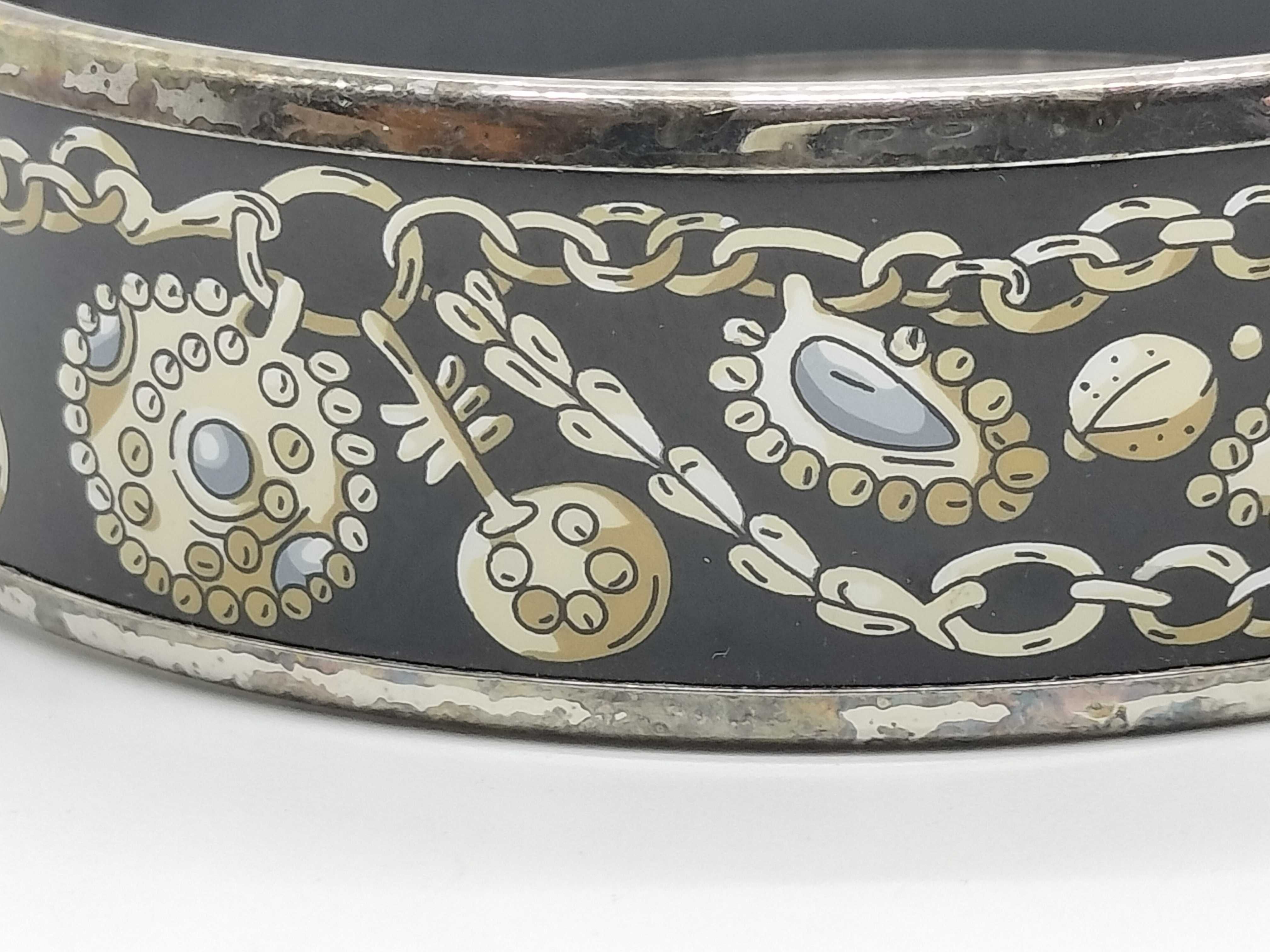 Vintage Hermes Tresors Retrouves Enamel Bangle Size 65