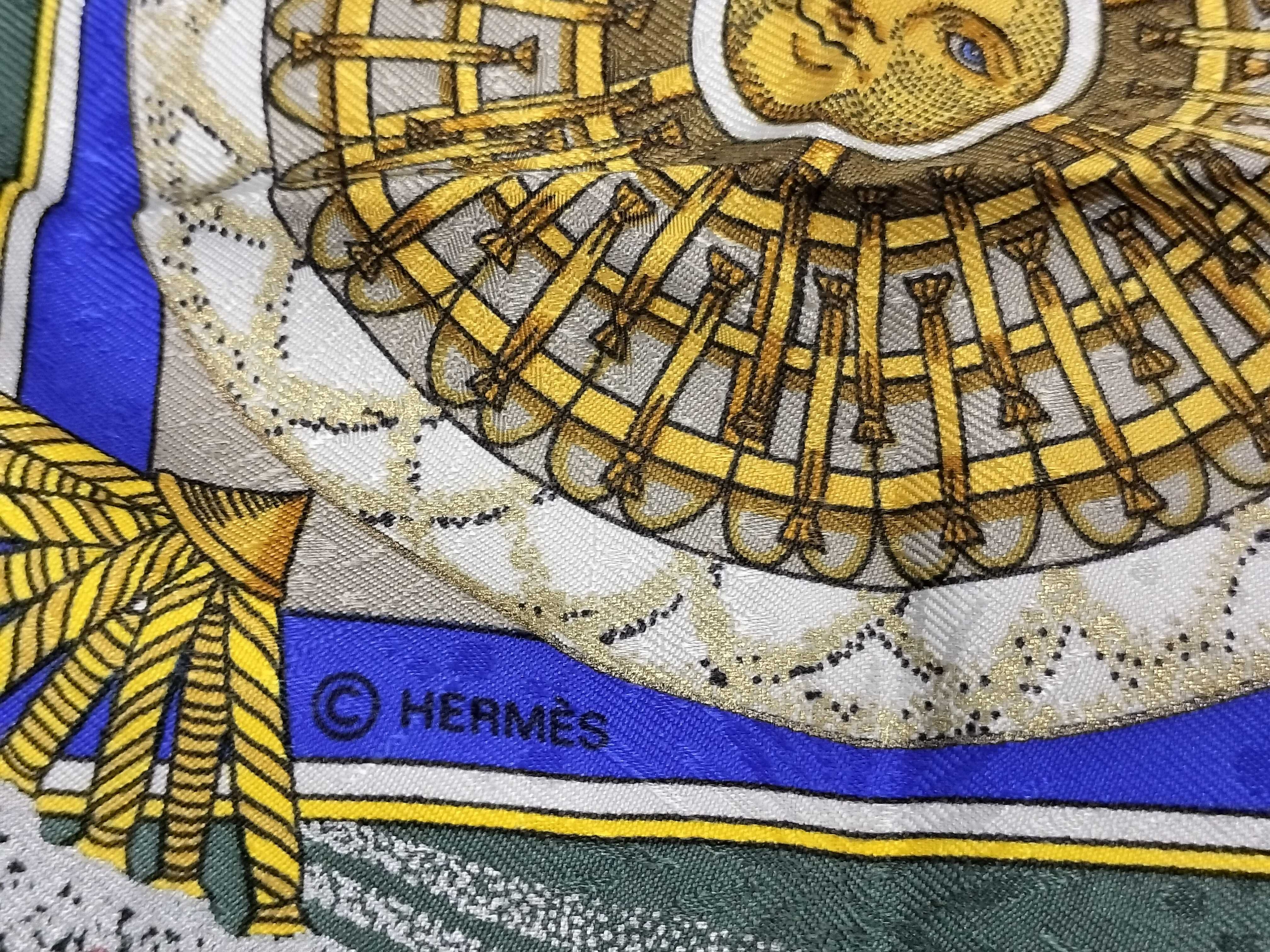 Vintage Hermes Feux d'Artifice Silk Carre 90