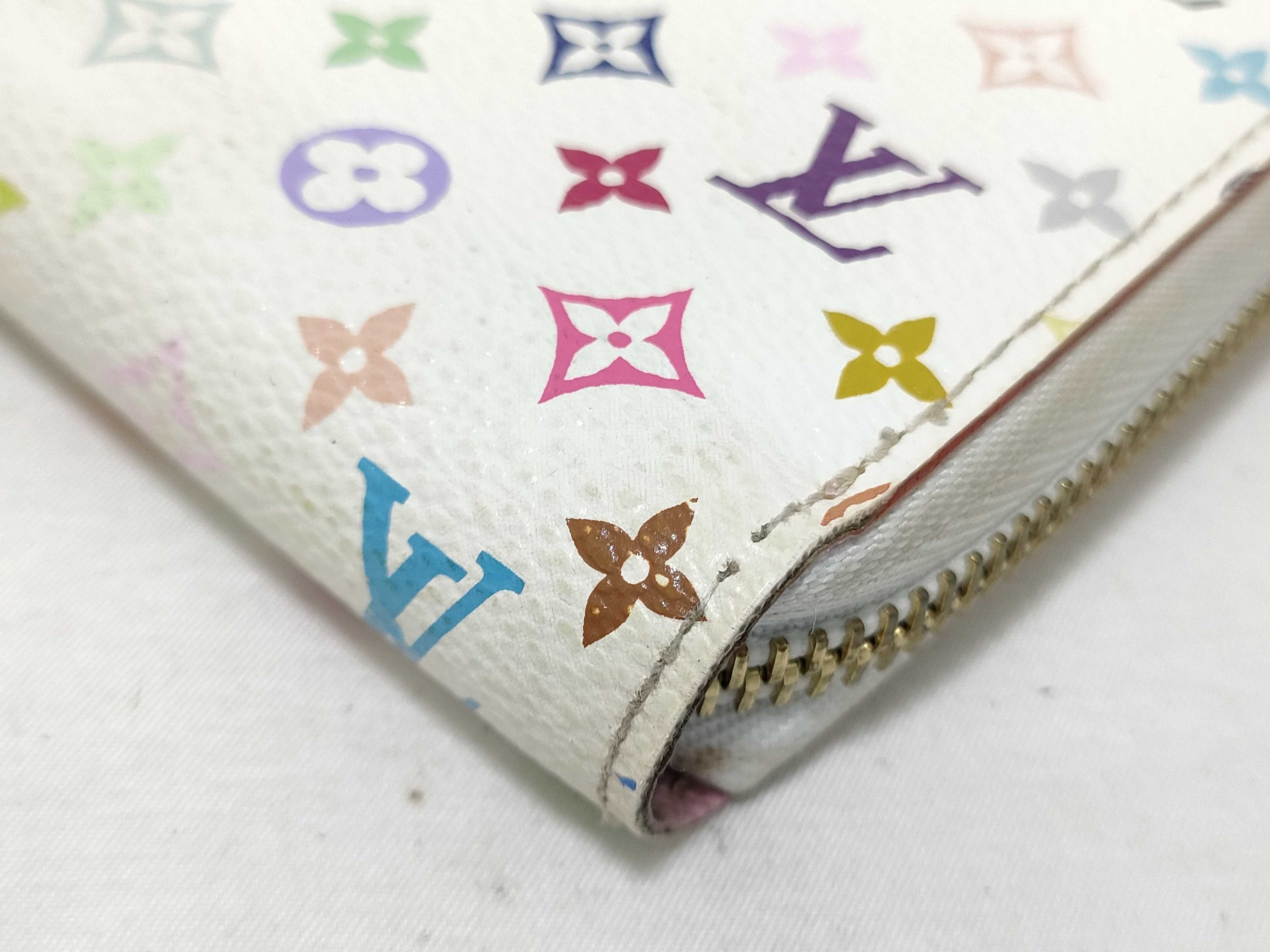 Louis Vuitton Monogram Multicolore Zippy Wallet Blanc