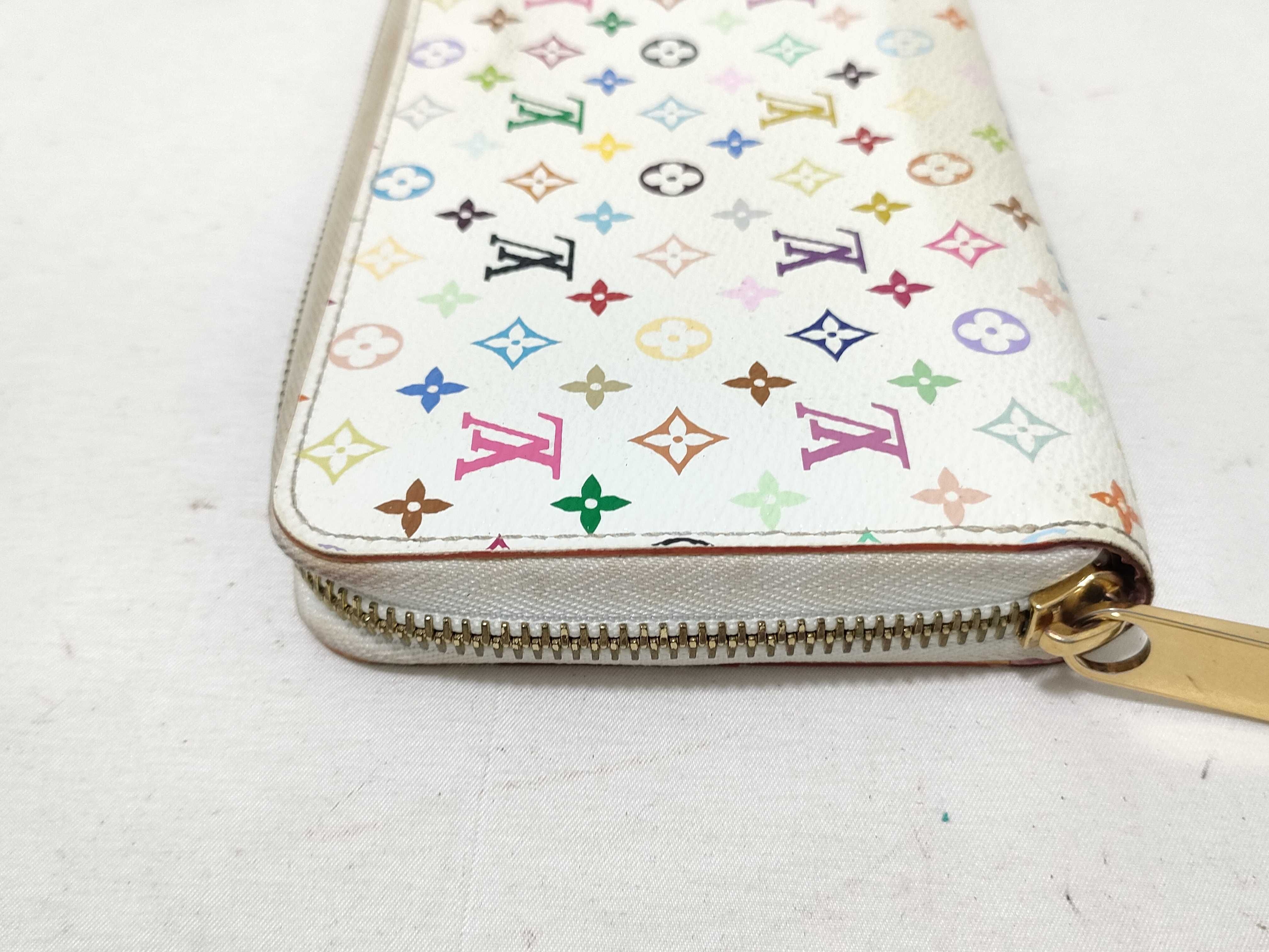 Louis Vuitton Monogram Multicolore Zippy Wallet Blanc