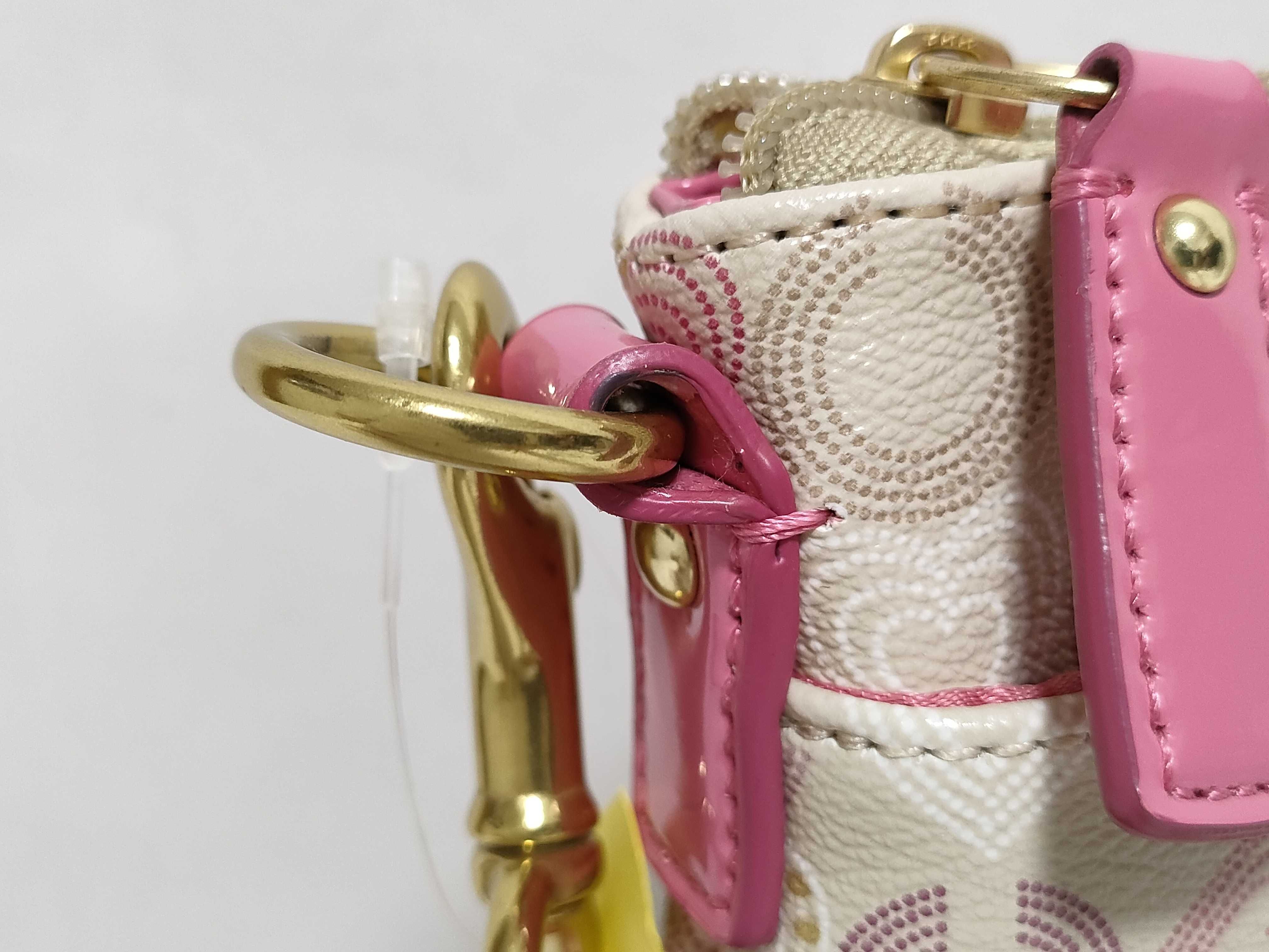Coach Signature Heart Pattern Coated Canvas Swingpack Crossbody Bag