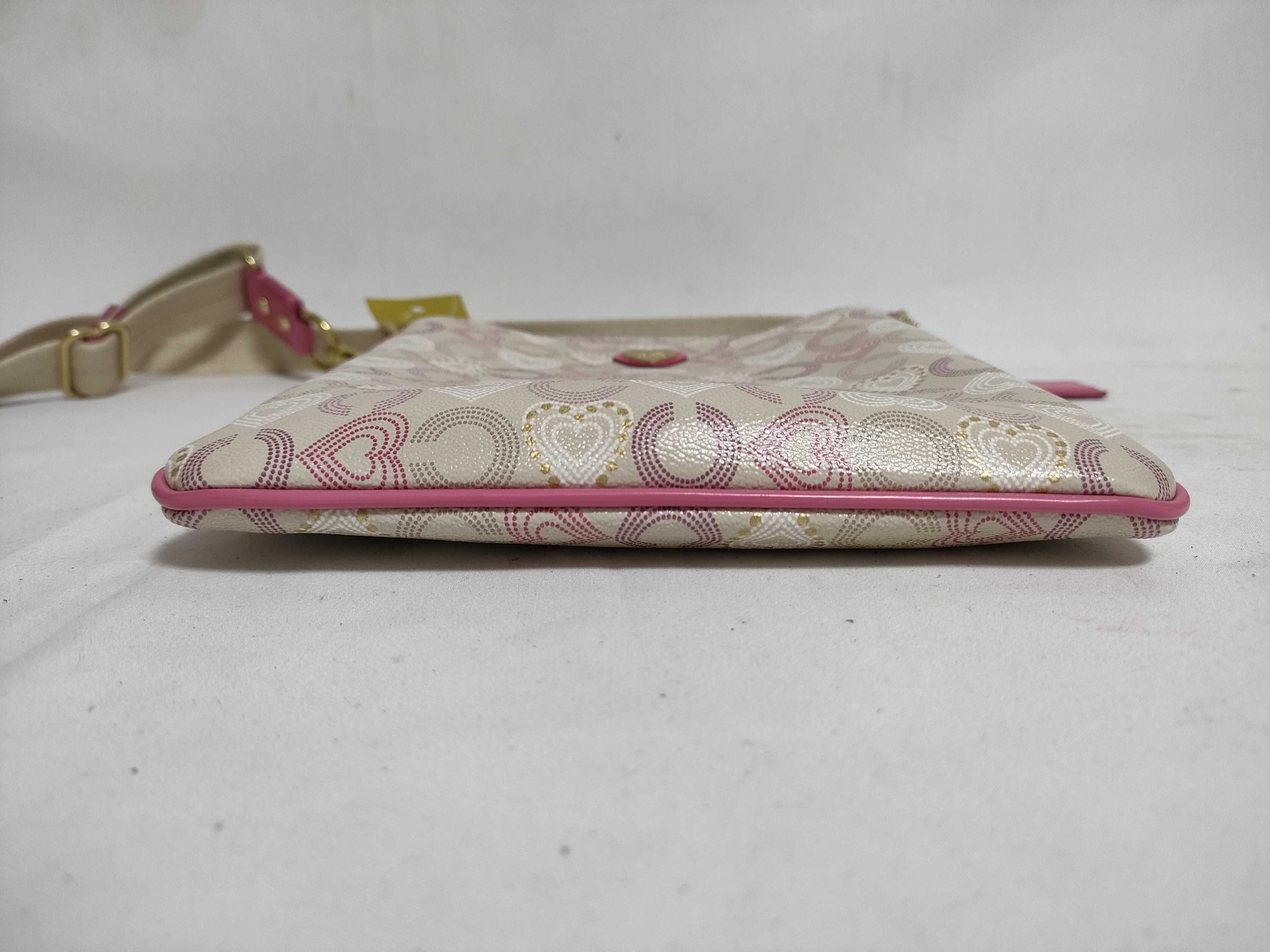 Coach Signature Heart Pattern Coated Canvas Swingpack Crossbody Bag