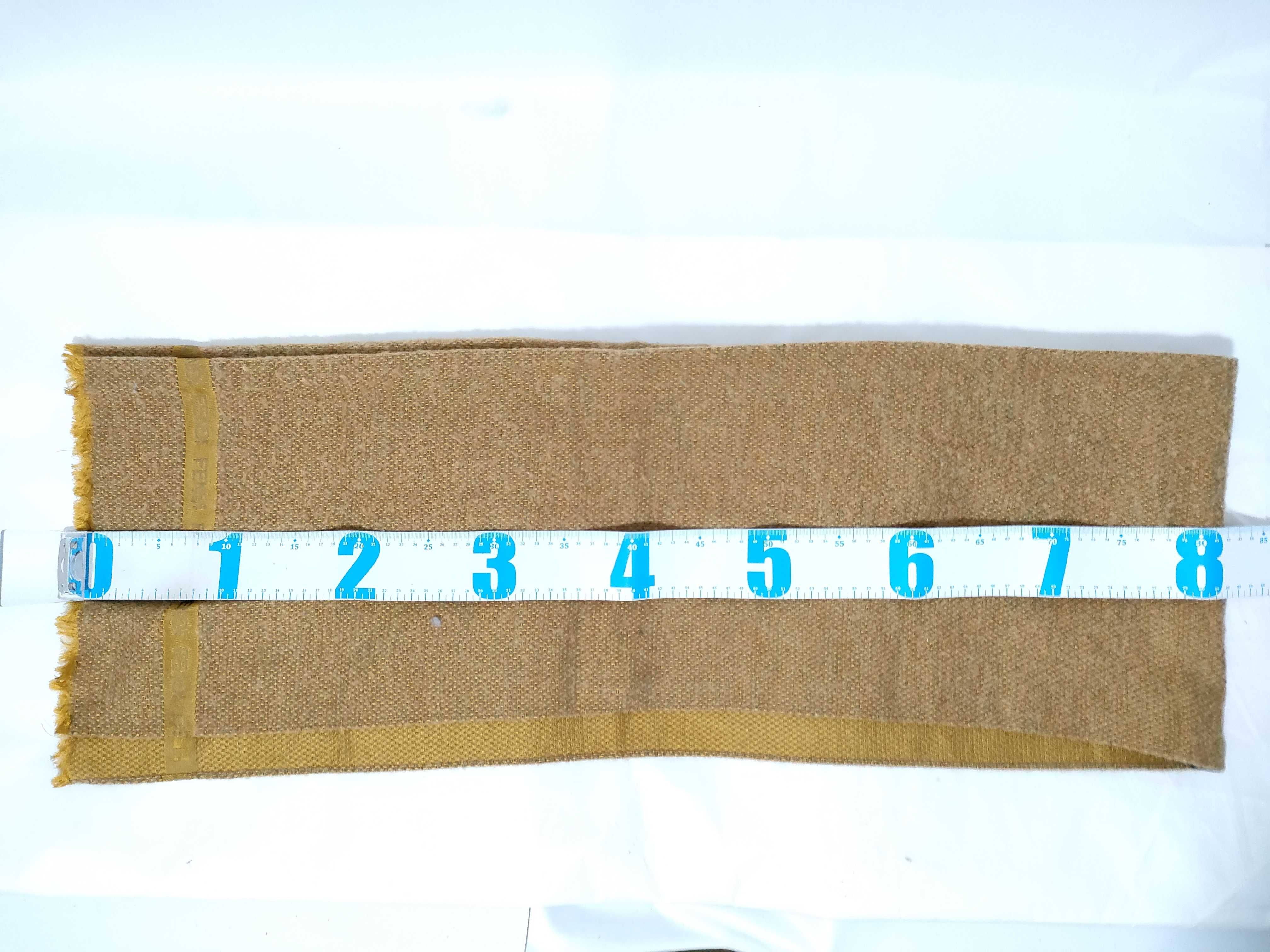 Fendi Silk and Wool Monogram Fringed Scarf
