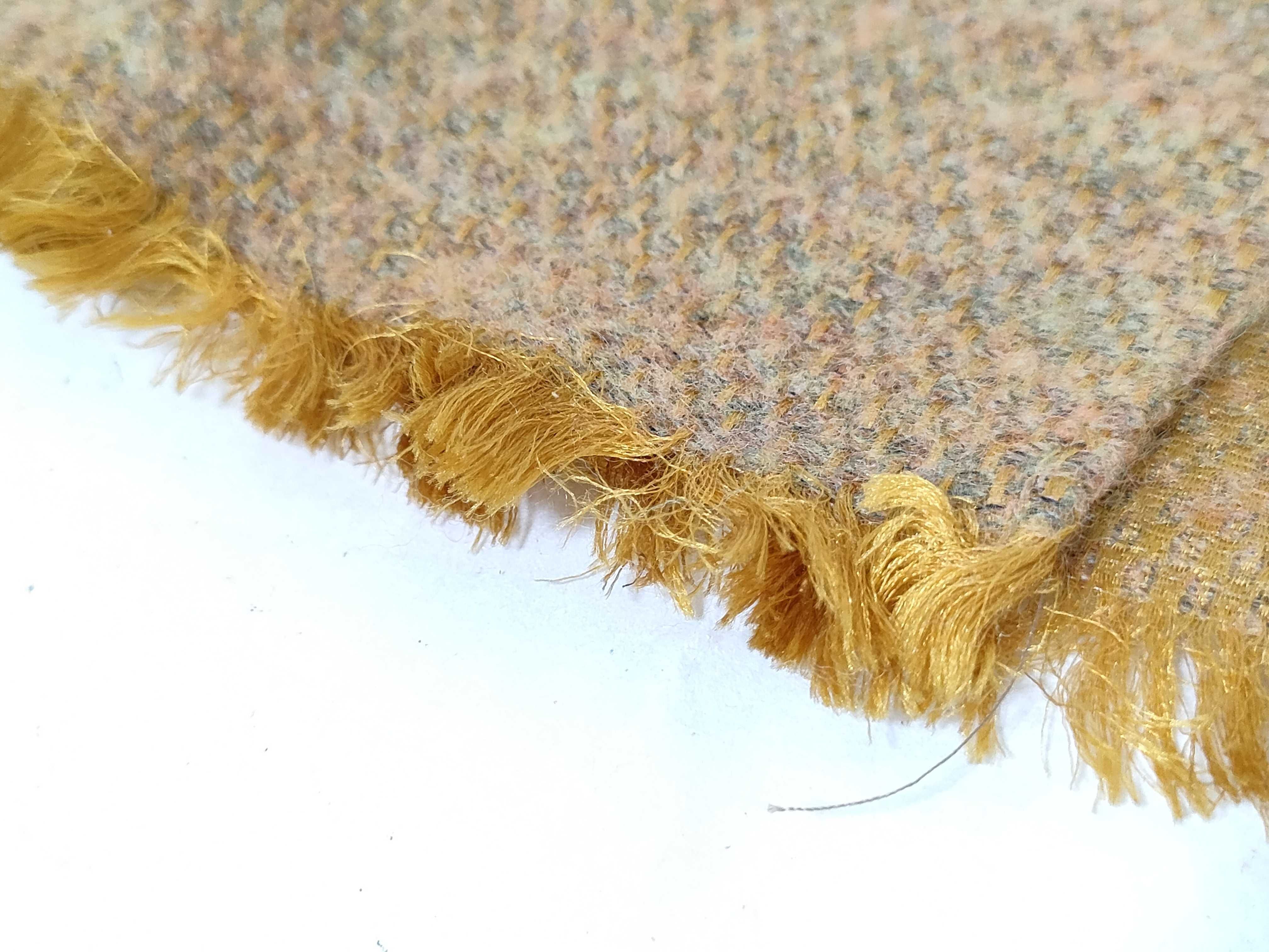 Fendi Silk and Wool Monogram Fringed Scarf