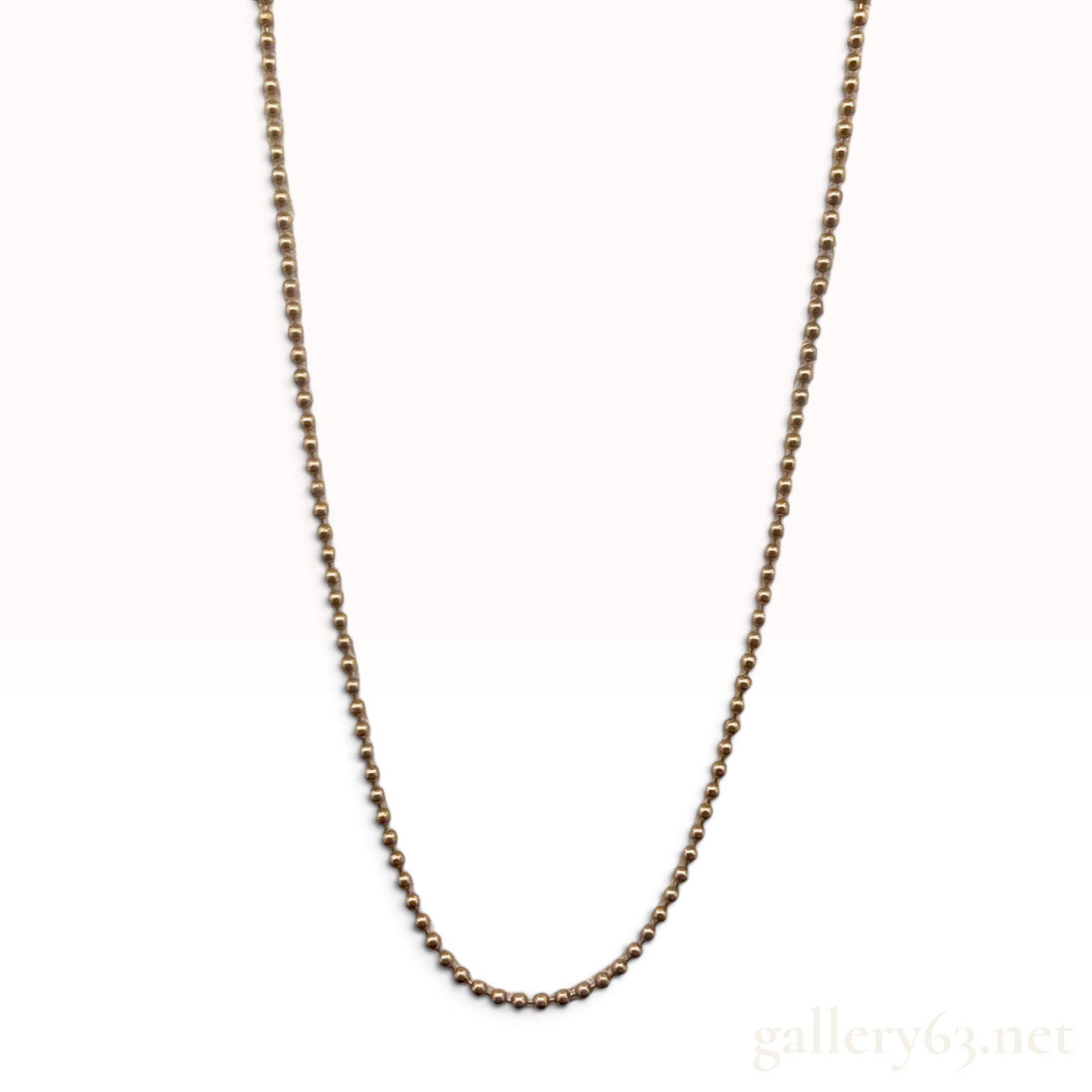 10K Yellow Gold Bead Chain Necklace