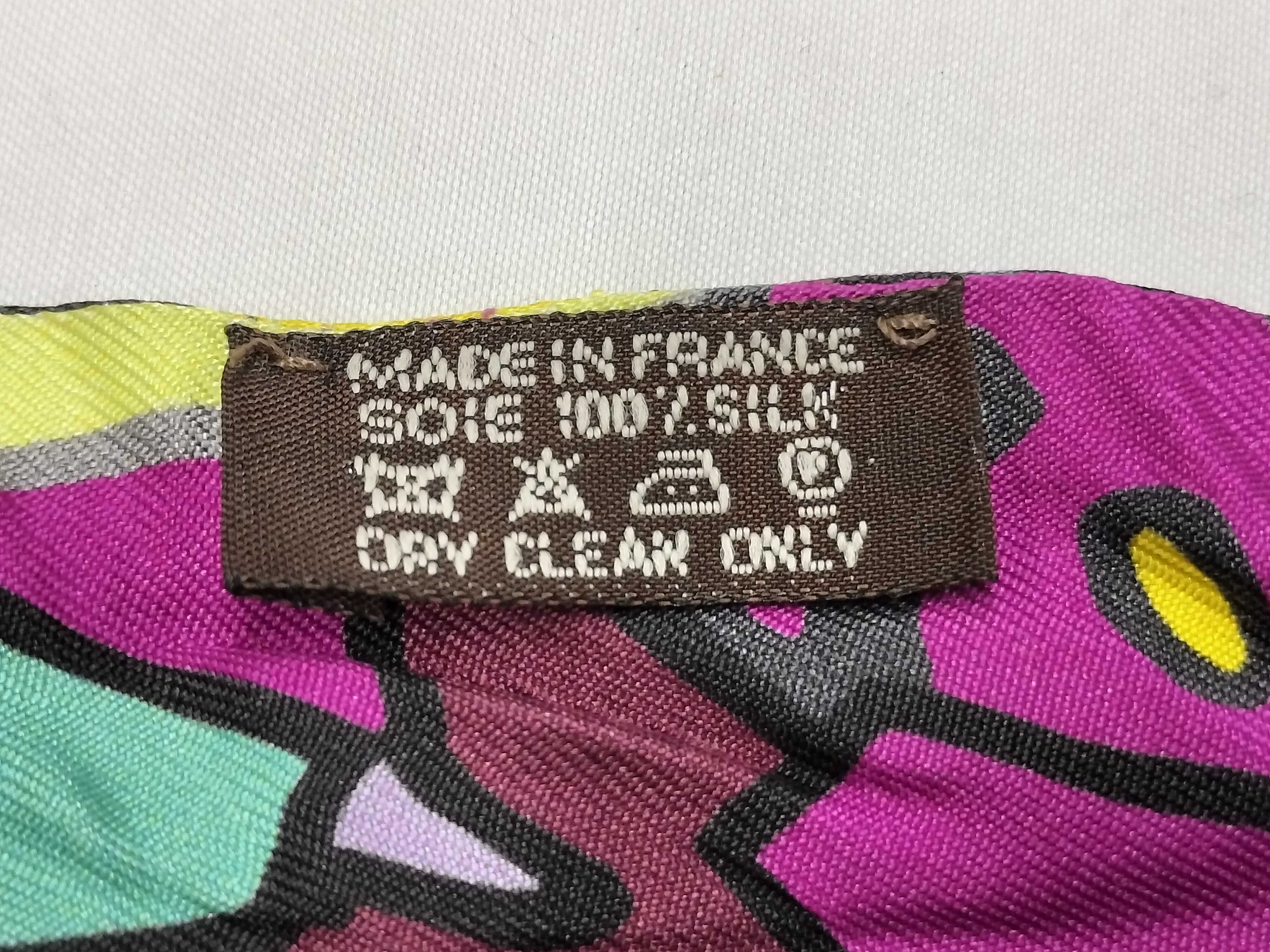 Hermes Graff Graffiti Multicolor Silk Twilly Scarf