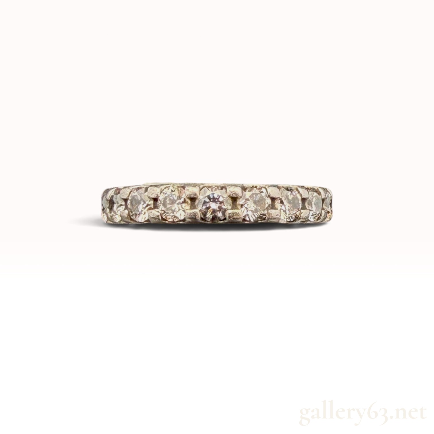 Platinum 2.00ctw Natural Diamond Full Eternity Ring