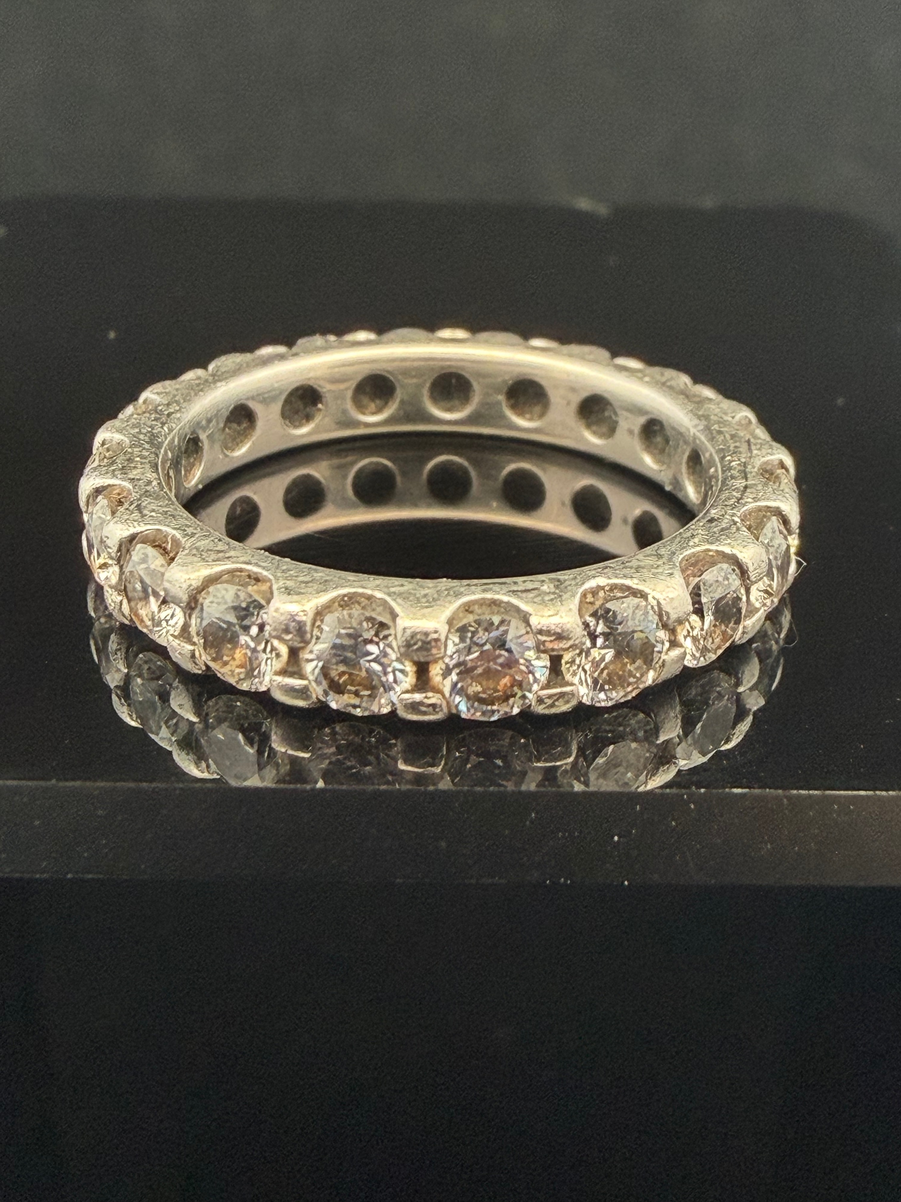 Platinum 2.00ctw Natural Diamond Full Eternity Ring