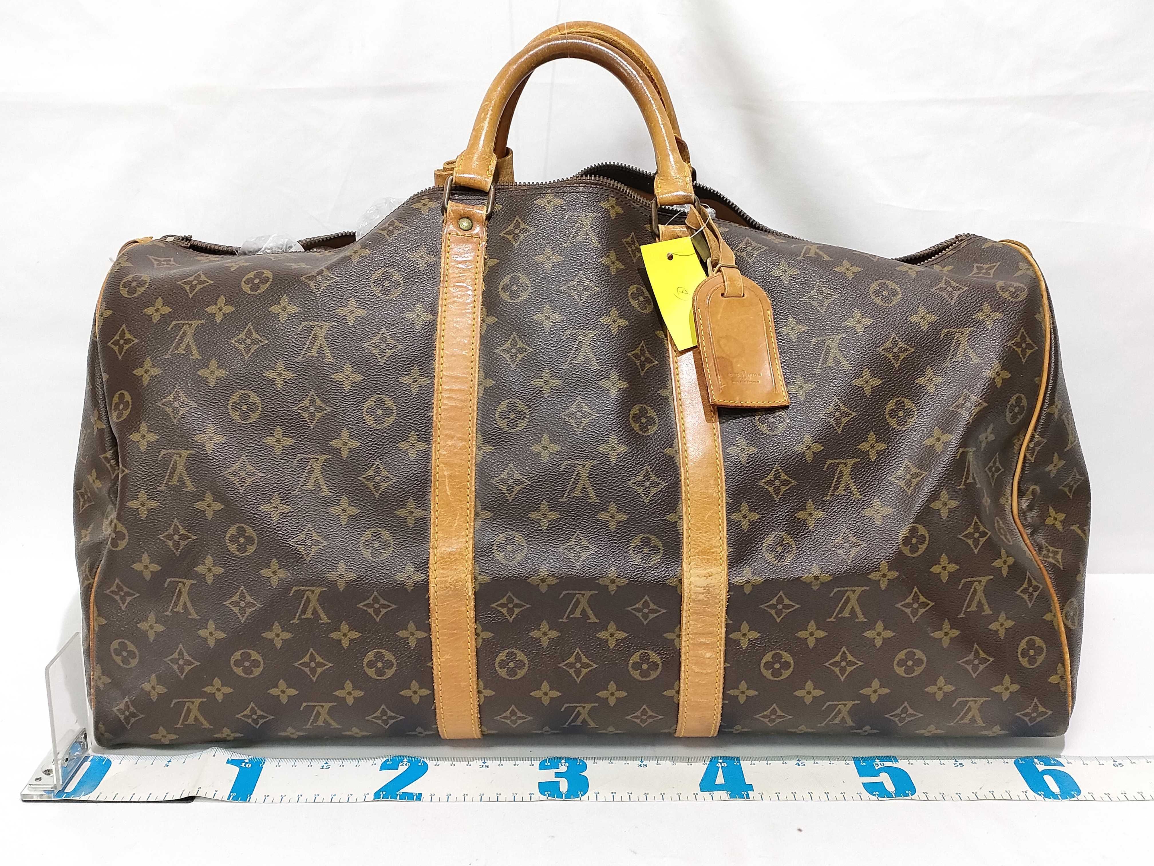Vintage Louis Vuitton Monogram Canvas Keepall 60 Travel Bag