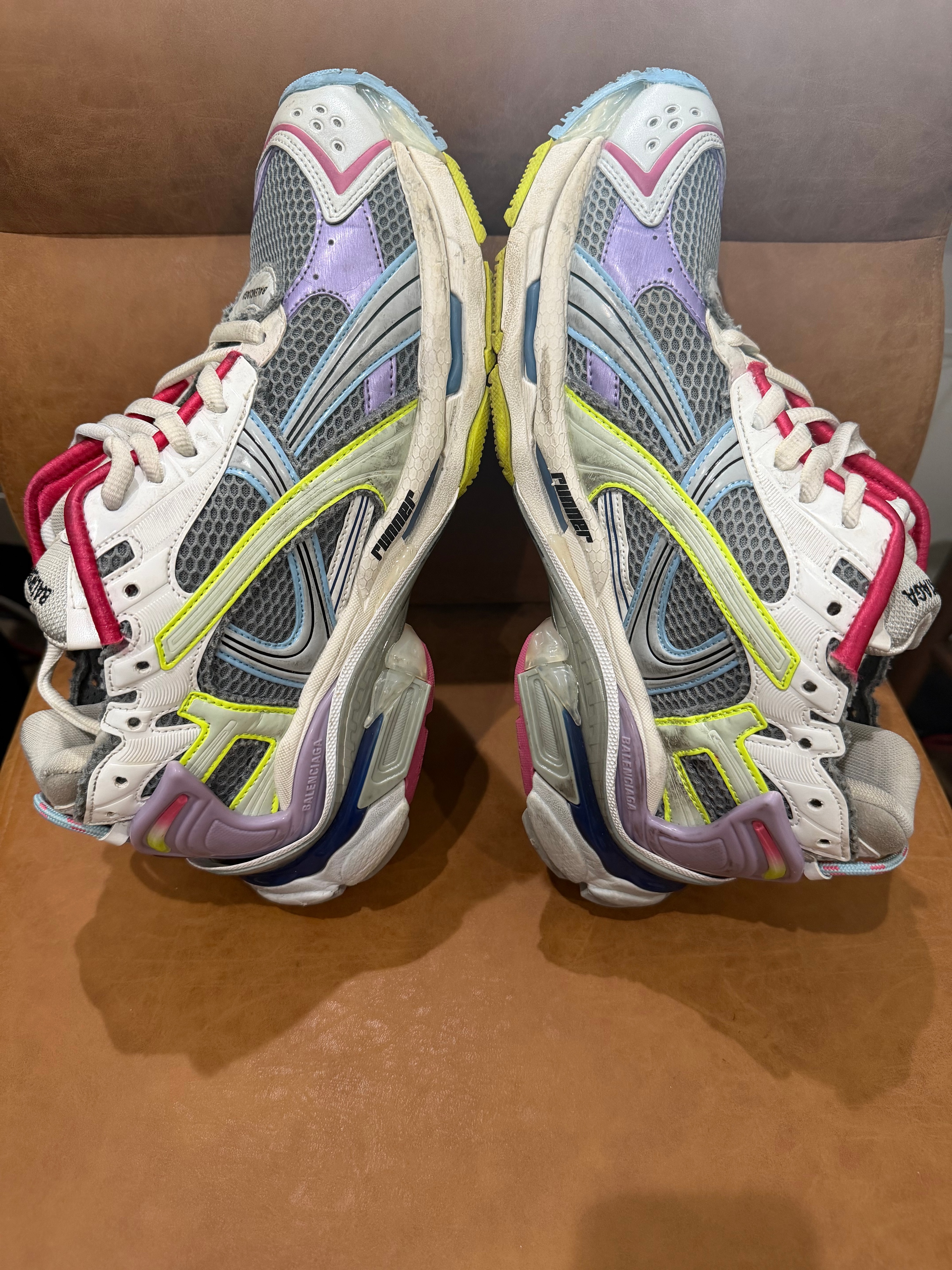 Balenciaga Runner Multicolor Mesh and Nylon Sneakers Size 44